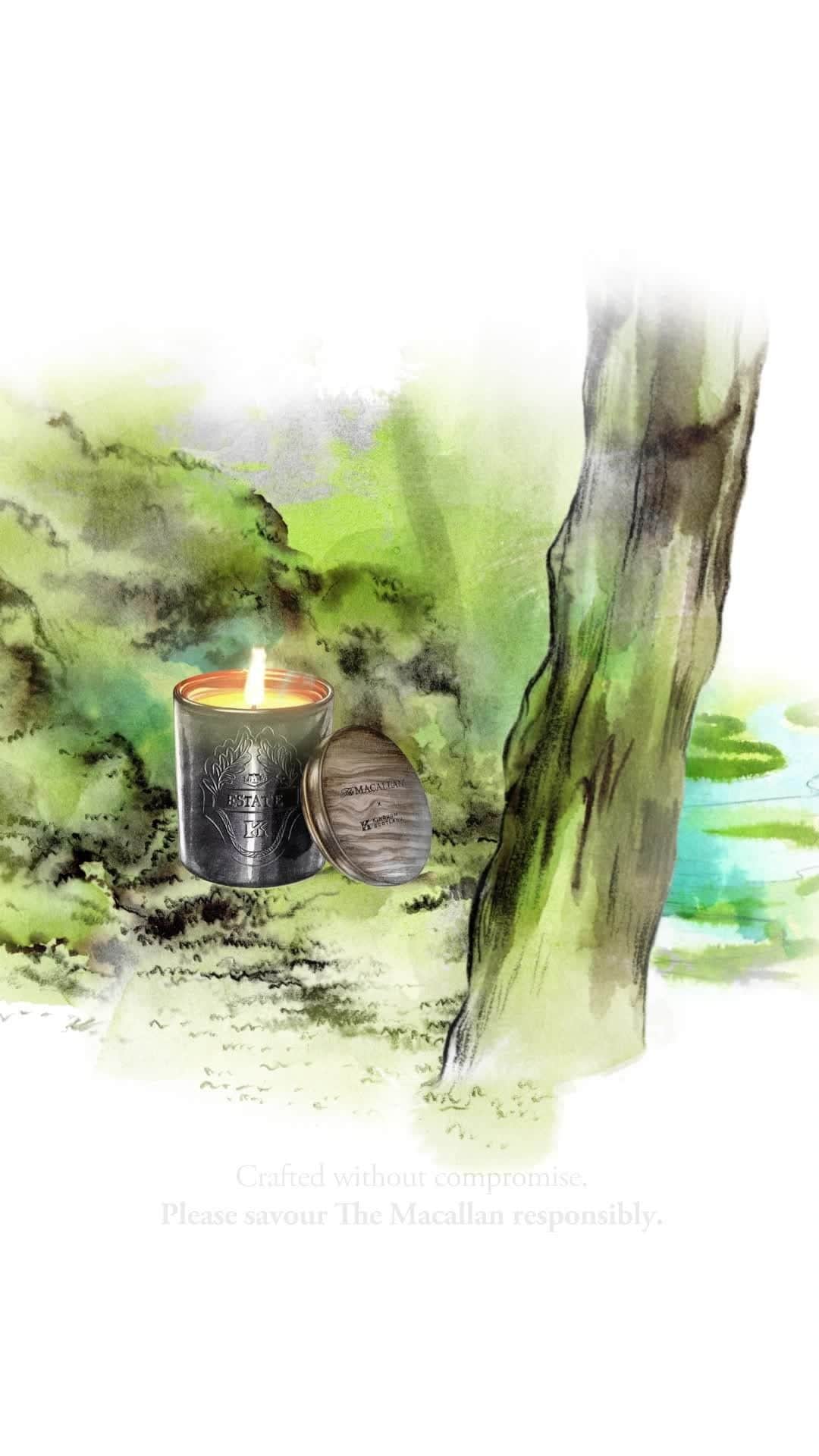 The Macallanのインスタグラム：「The Macallan Estate Candle scent was created by @KingdomScotland and features dominant notes of sky, river and woodland. This fresh, outdoor, expansive scent opens with minerals and oxygen to provide the sense of being embraced by the elemental Scottish sky and the spirited movement of the River Spey. A verdant, botanical and herbaceous lead moves to the wild mosses, lichen and roots of the dense forest floor. A base of a darker green and native woods that linger and ground you to the earth. ⁣ ⁣ The Macallan Lifestyle Collection is exclusively available to purchase through The Macallan Estate Boutique and The Macallan Online Boutique. ⁣ ⁣ Discover more at themacallan.com⁣ ⁣ Crafted without compromise. Please savour The Macallan responsibly.⁣ #TheMacallan #TheMacallanLifestyle」