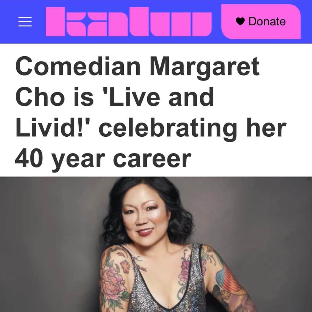 マーガレット・チョーのインスタグラム：「Fun chat with @jenee.darden about growing up as city kids in the Bay for @kalwradio, link in my stories ✨ (P.S. I’m in SF at the @palaceoffineartstheatre on June 2)」