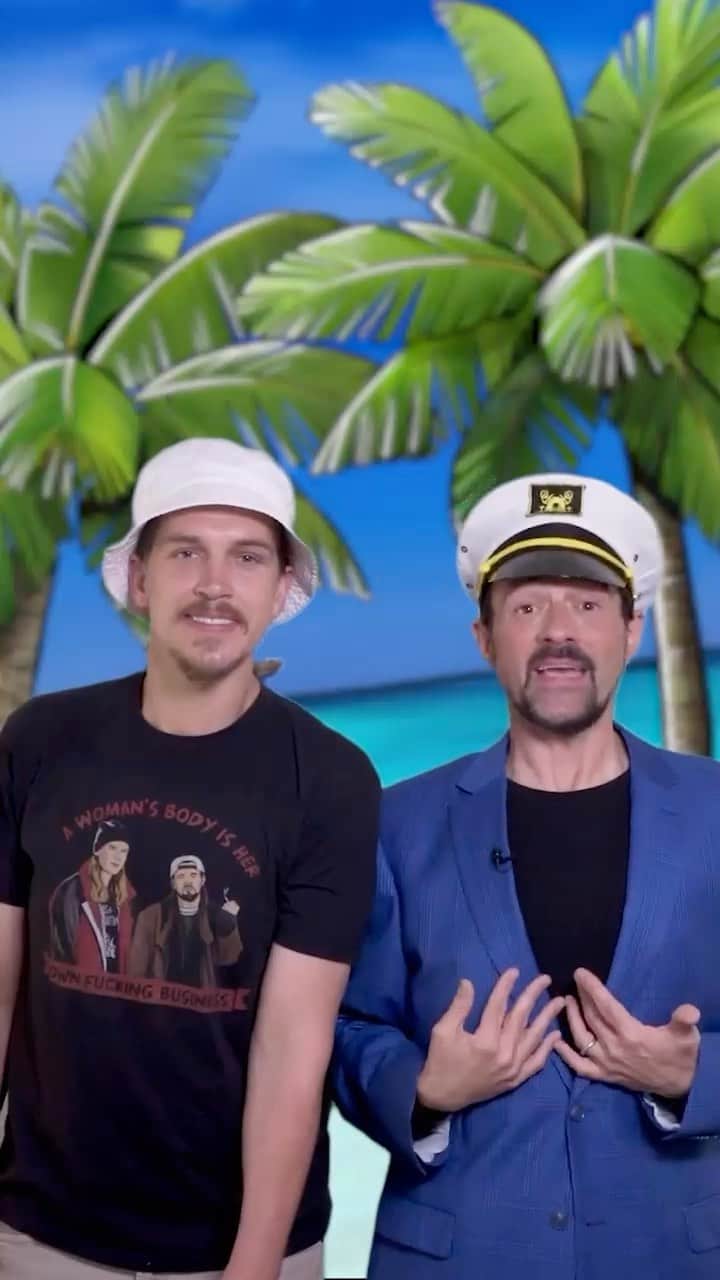 ケヴィン・スミスのインスタグラム：「AHOY MATEYS! Join me & @jaymewes & a bunch of our friends, Feb 23 to Feb 26, 2024, as we set sail from Miami to Bahamas on the first ever #CruiseAskew! We’re going overboard for 3 fun-filled days with live podcasts, script readings, standup shows, and other silly cinematic shit! Swim, gamble, or dance the nights away with bands from the @clerksmovie soundtrack! See all the stuff in the Kevin Smith Me-Seum or eat your heart out at our @MoobysPopUp! And if you sign up now through June 23rd,  you can book for as low as $100 down per person  and score a cabin photo with @jayandsilentbob! This will be an experience on the not-so-high-anymore seas that you’ll treasure, so bring your booty to the link in my bio and sign up today! #KevinSmith」