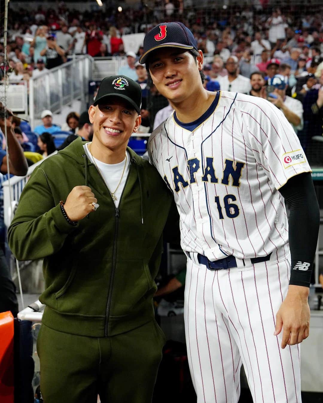 ダディー・ヤンキーのインスタグラム：「Congrats Japan 🇯🇵 , for the Championship at the World Baseball Classic 2023. Special congrats to the MVP Shohei Ohtani. WBC Baseball and MLB thank you for naming me the Global Ambassador for the Classic. I had an unforgettable experience. 🙏🏼」
