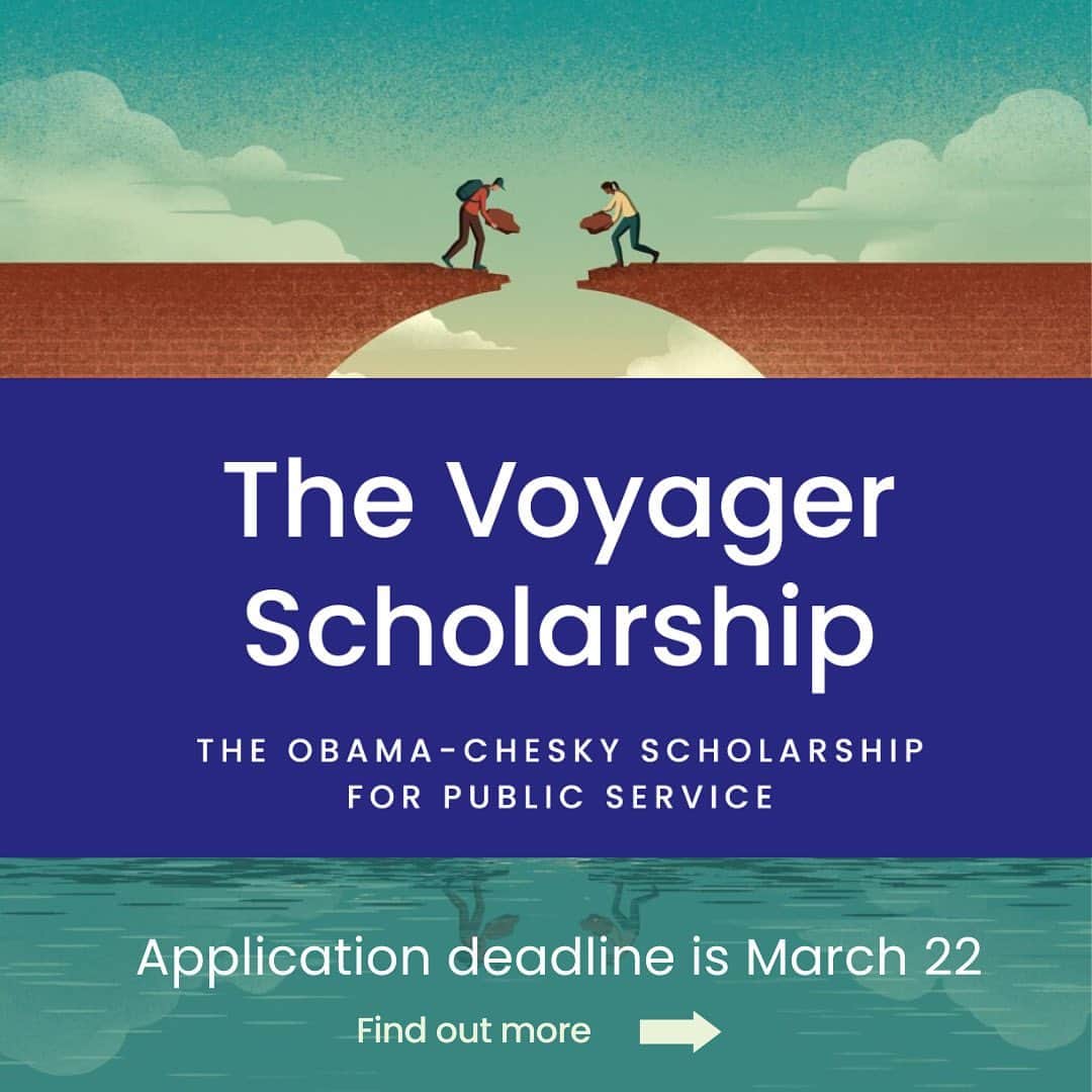 Barack Obamaさんのインスタグラム写真 - (Barack ObamaInstagram)「@BChesky, @MichelleObama, and I created The Voyager Scholarship to support young leaders looking to pursue careers in public service.  This scholarship gives college students up to $50,000 in financial aid to help them pay back student loans, provides meaningful travel experiences to expand their horizons, and connects them with a network of mentors and leaders they can turn to for support.  If you're a rising college junior in the United States, I hope you'll apply by this Wednesday, 3/22. Visit the link in my bio to get started.」3月22日 4時50分 - barackobama