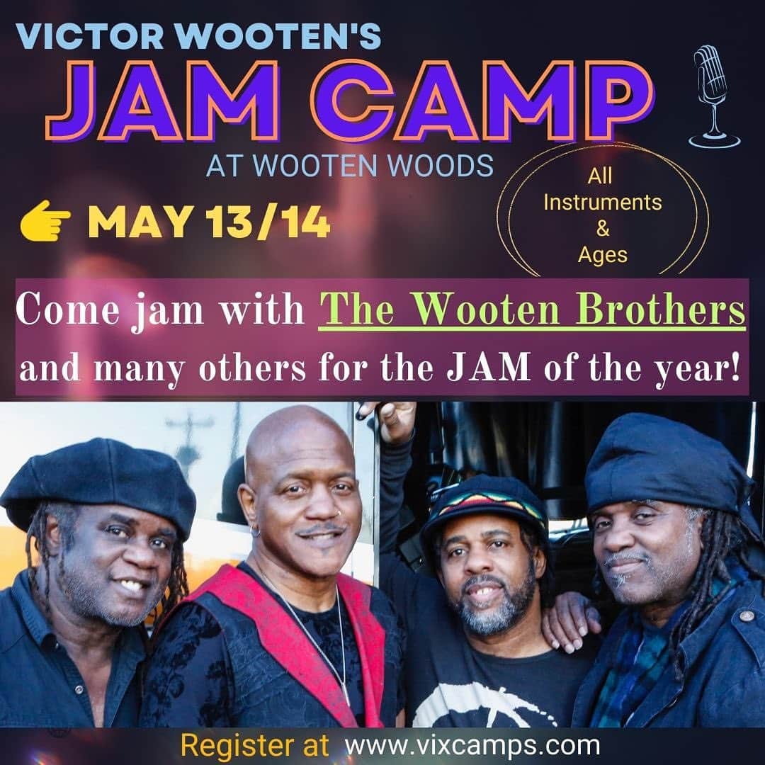ヴィクター・ウッテンさんのインスタグラム写真 - (ヴィクター・ウッテンInstagram)「That’s Right! The Brothers Will Be There.  Come Jam with Us!!! www.vixcamps.com」3月22日 7時02分 - victorwooten