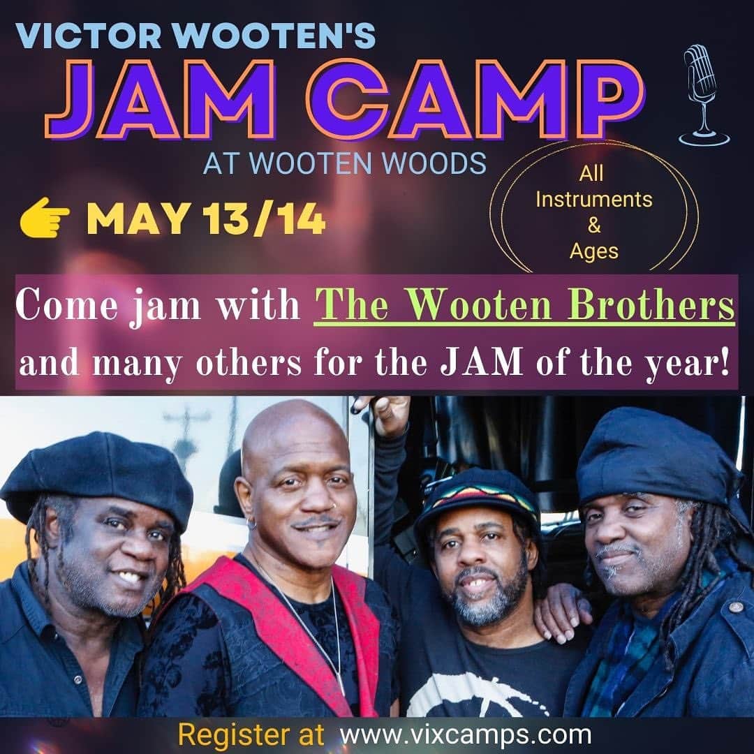 ヴィクター・ウッテンのインスタグラム：「That’s Right! The Brothers Will Be There.  Come Jam with Us!!! www.vixcamps.com」
