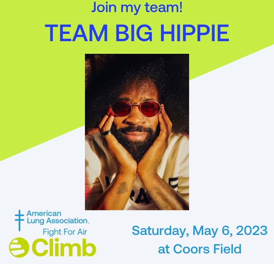 デアンドレ・ジョーダンのインスタグラム：「Every Step Counts!  Join the American Lung Association Fight for Air Climb on May 6th at Coors Field. Team Big Hippie, Lets Go! 🤙🏾 - Link in Bio」