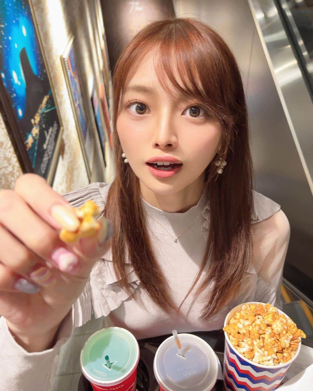 藤田いろはのインスタグラム：「あーーーん🍿 ⁡ ⁡ ⁡ ⁡ ⁡ ⁡」