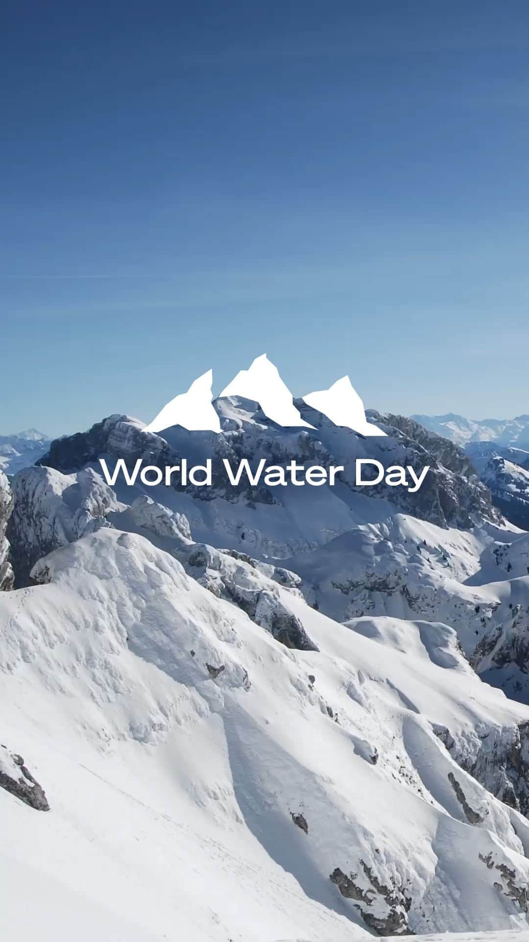 evianのインスタグラム：「💧 Happy World Water Day 💧 ​  Today we celebrate the work of hydrologists who help protect our pristine source and ensure water can be enjoyed for generations and generations 🏔​  What’s your favourite thing about water? ​  Find out more about our water initiatives at www.evian.com/en_int/ ​  #WorldWaterDay #AccelerateChange #evian」