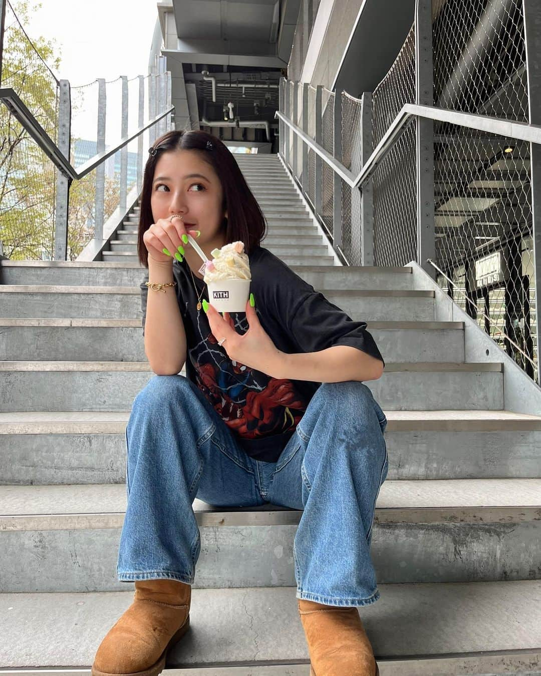 山本祐里奈のインスタグラム：「👧🏽👦🏼🍦 ✔︎Toast cereal ✔︎Color marshmallow ✔︎Coconut flake」