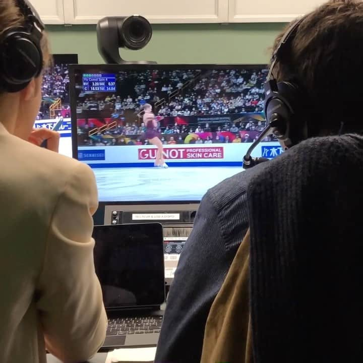 ナタリー・ペシャラのインスタグラム：「Avant de parler de sport…. On fait du sport !! 🤸🏻‍♀️😉  Les championnats du monde de patinage artistique, c’est dès maintenant sur Eurosport 1 et l’appli 📡  @tokyo #saitama 🇯🇵 #figureskating #patinage #artistique #wc2023 #worldfigure @eurosportfr」