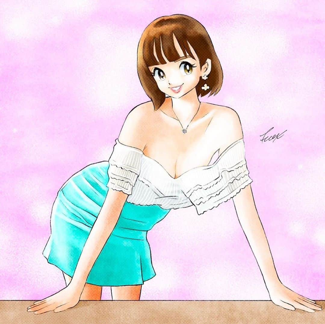 森下悠里のインスタグラム：「嬉しすぎる😭💕💕  高橋留美子先生の画風で @fcox_official  特別に描いていただきました♡  家宝にします🥹💕💕💕  好きな漫画家さんのタッチで オーダーできるの♡  大切なお友達への贈り物で🎁 また、お願いしたいです♡」
