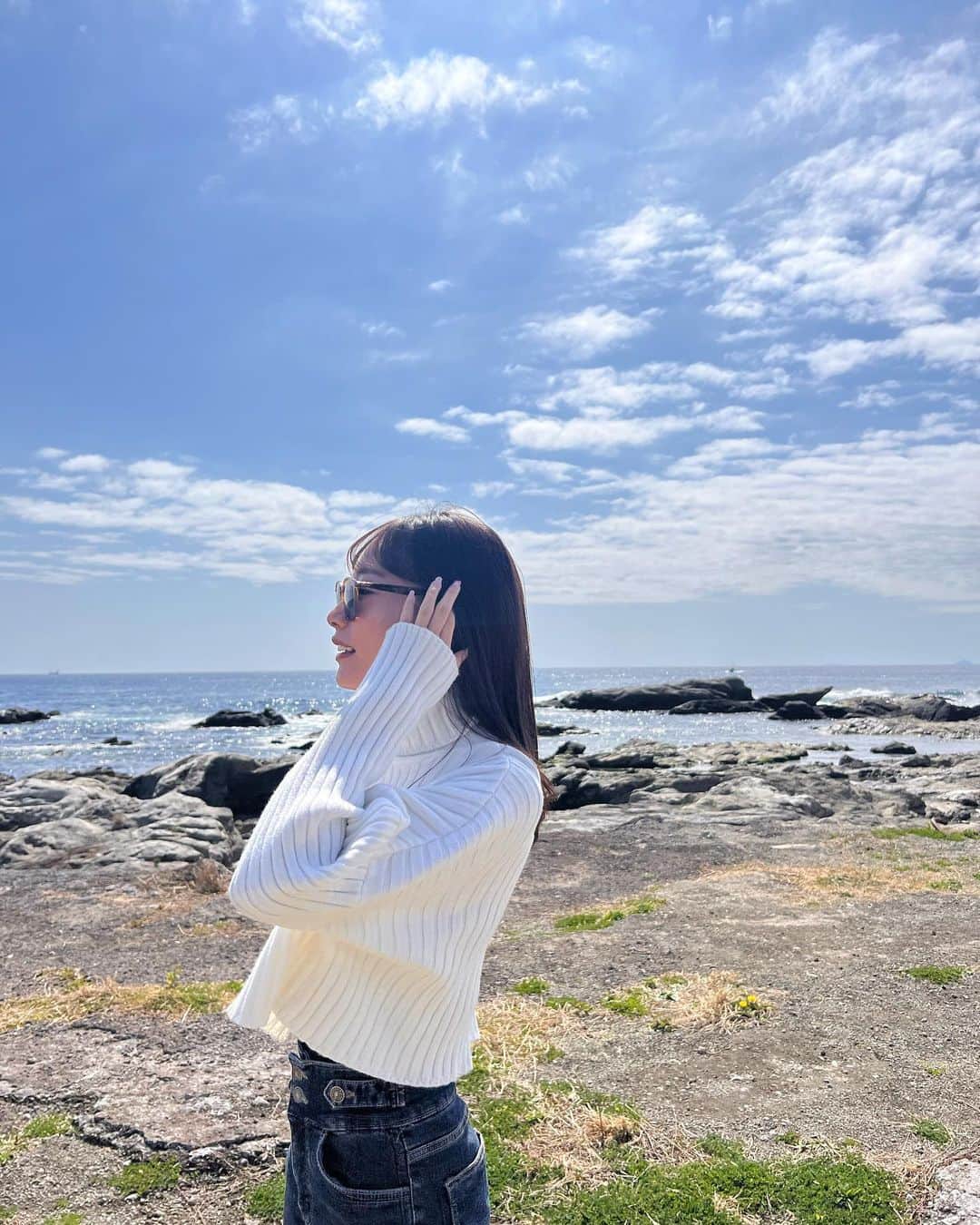 岡島彩花のインスタグラム：「海ーーーー！」