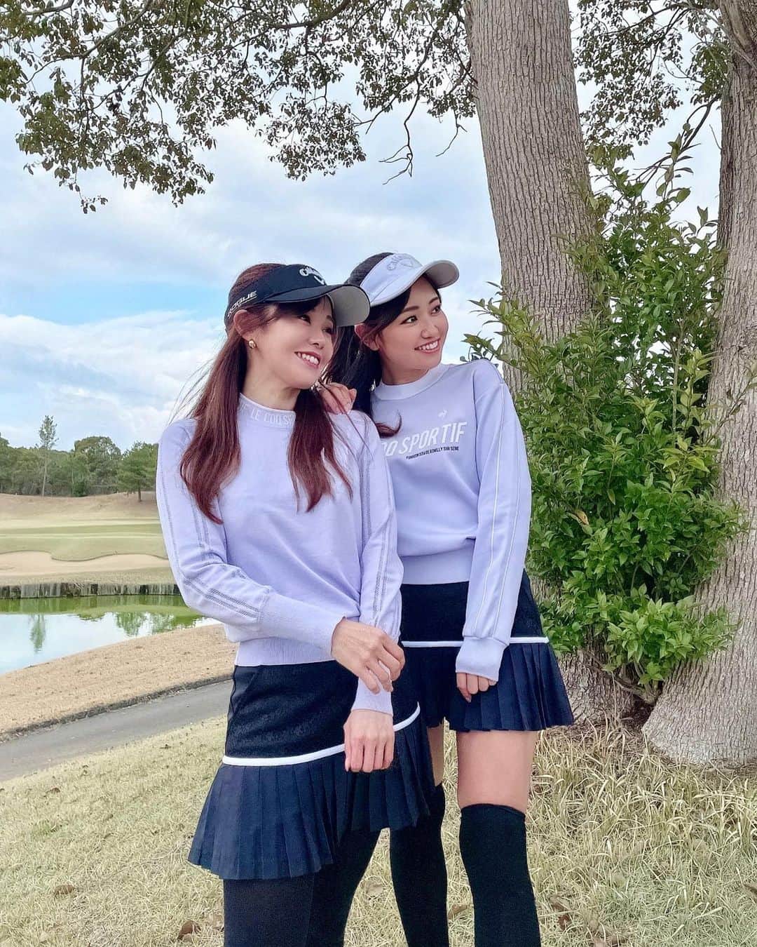 SARAKIMISAKIのインスタグラム：「この間の幸せいっぱいコンペ🕊💗  来ている人達が大好きな人たちばかりで ロッカーですでにはしゃいでた🥹💗 ふたりの人柄だなぁって本当に思いました✨  可愛いみんなのみなみと 打合せなしでリンクコーデだった日💜笑 @lecoqsportifgolf_rijoume   . . . . . #ルコックリジューム #lecoqsportifgolf #ルコックスポルティフ #ゴルフ #ゴルフ女子 #ゴルフコーデ #ゴルフウェア #ゴルフ好きな人と繋がりたい #golf #golfwear #golfstagram #ゴルフバカ #ゴルフ初心者 #ゴルフ仲間募集」