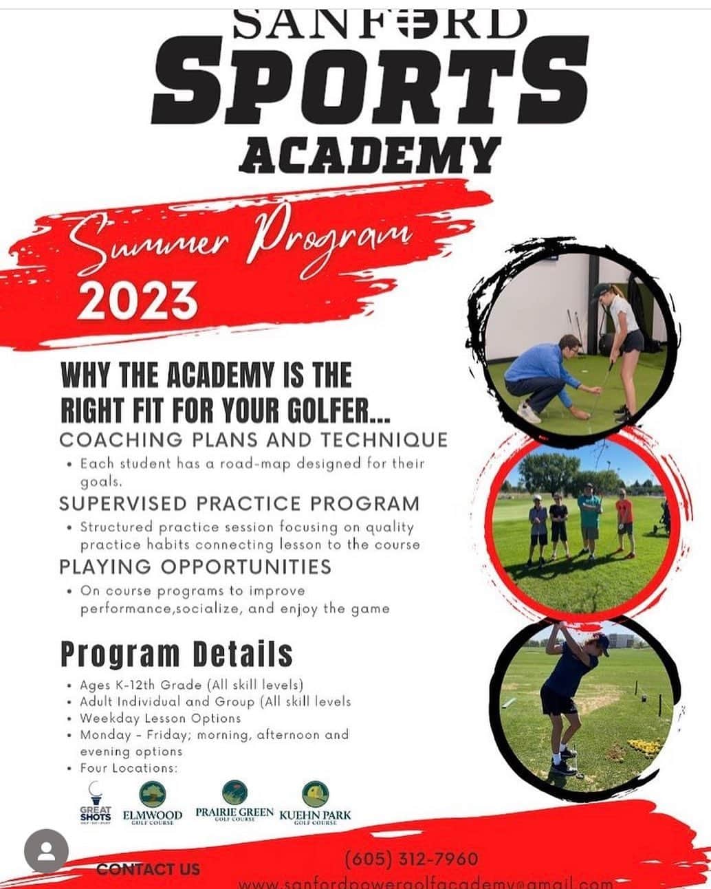キム・カウフマンのインスタグラム：「If you haven’t signed your child up for summer sports yet, start here! Is there any better way to spend the summer than on the golf course?  #sanfordsports @sanford_glf @sanford_complex」
