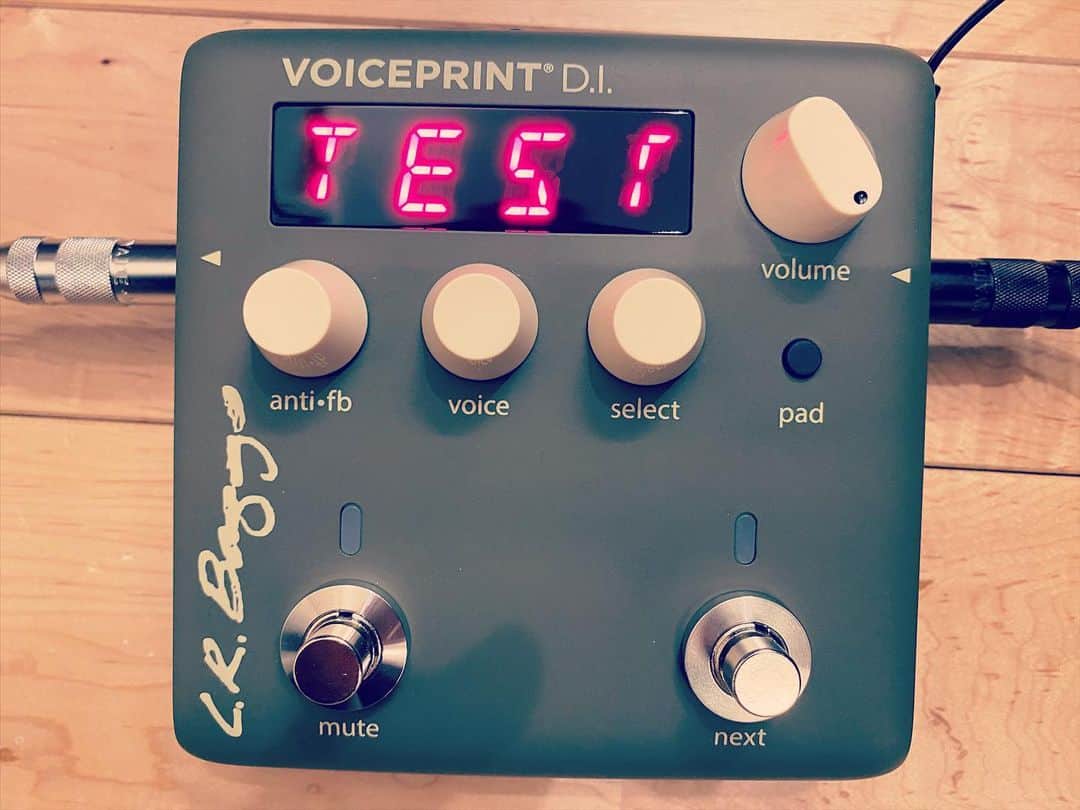 のインスタグラム：「今更ながらライブでのアコギの音がしっくり来ていない中で、このVoiceprint DIというギアに出会ってしまった。 iPhoneのマイクで録り込んだ音のアルゴリズムをアコギ等のInstにミックス出来てしまうという代物だという事なのだけど、試しにエレキギターでテストしてみたところ、ギター生音の空気感が思った以上にシミュレートされていて度肝を抜かれた。 訳あって豊洲公演までライブで使っている機材は手元に無いので、今現在は自分のアコギをプロファイルして試す事は出来ないのだけど、ライブ当日の本番までにはアコギの音をしっかりと録り込んでスタートまでには実際にシステム上で運用出来るようにしてみたいなと思ってるところです、上手い事ハマらなかったら使わないかもだけど。」