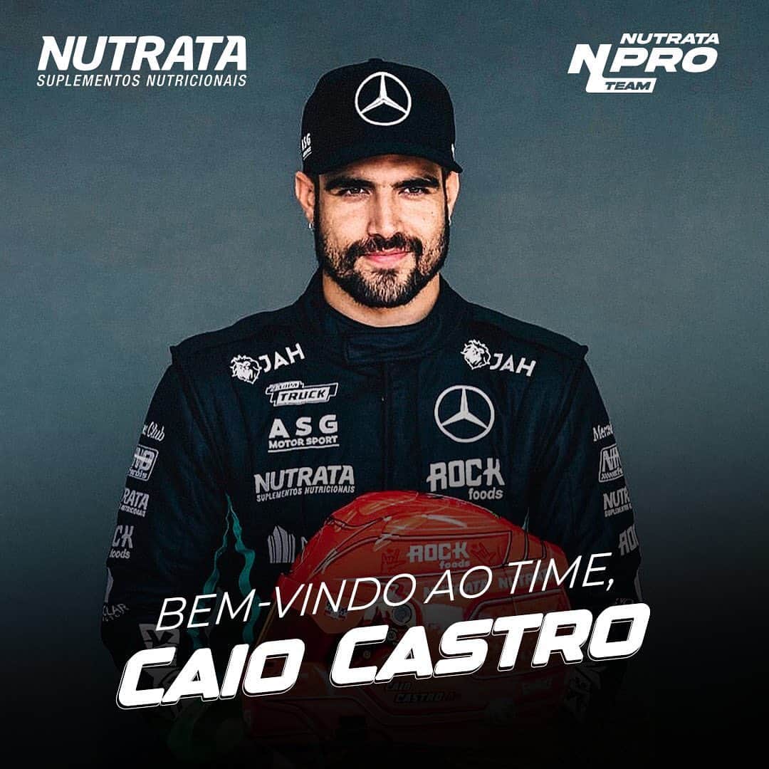 カイオ・カストロのインスタグラム：「Bem-vindo @CaioCastro! ​✨  Agora faz parte do nosso time de elite, o NPRO Team!​   Iremos acompanhar o dia a dia do Caio em sua preparação e suplementação para as próximas corridas. Pisando fundo e mostrando que os limites são quebrados com trabalho duro, disciplina e dedicação. ​  Apertem os cintos e vamos juntos acompanhar nosso piloto!🏁​ 🚛  #CaioCastro #TeamNutrata #NProTeam #ComeceAgora」