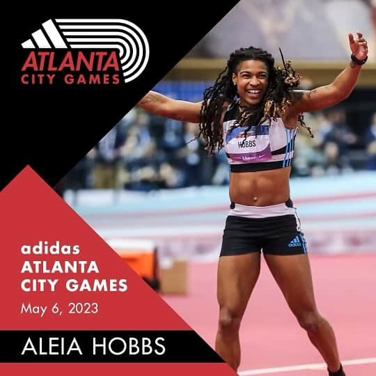 アレア・ホッブズのインスタグラム：「There's outdoor track and then there's the @adidasatlcitygames. Excited to announce I'll be competing in this unique street meet in downtown Atlanta on May 6. Watch the live broadcast on @adidas YouTube or come watch in person for free!  #adidasATLCityGames #RunningCityUSA  @adidasrunning」