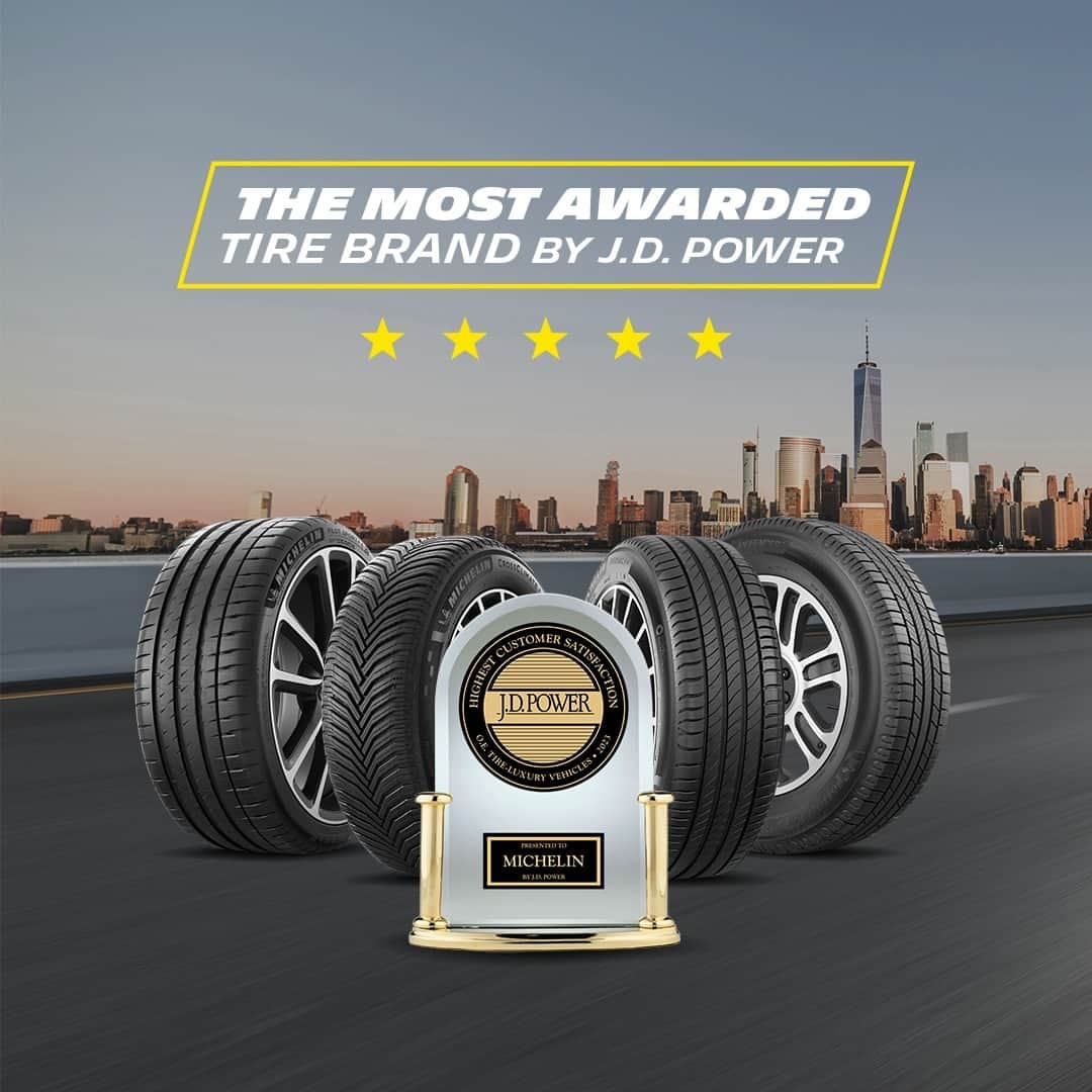 ミシュランのインスタグラム：「Michelin has again earned top customer satisfaction scores in the Luxury and Truck/Utility Vehicle segments of the J.D. Power 2023 U.S. Original Equipment Tire Customer Satisfaction Study. These awards continue to showcase Michelin as the most awarded tire brand in the U.S. Click to learn more: http://social.michel.in/61735Cp99」