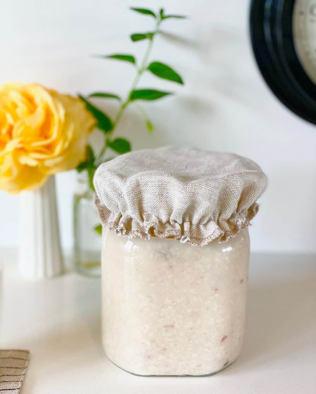 近藤麻理恵のインスタグラム：「One of my favorite things to make is homemade amazake. I often make it because it has a natural sweetness that is gentle on the body and my children love to eat it. What are your favorite things to cook up in the kitchen?」