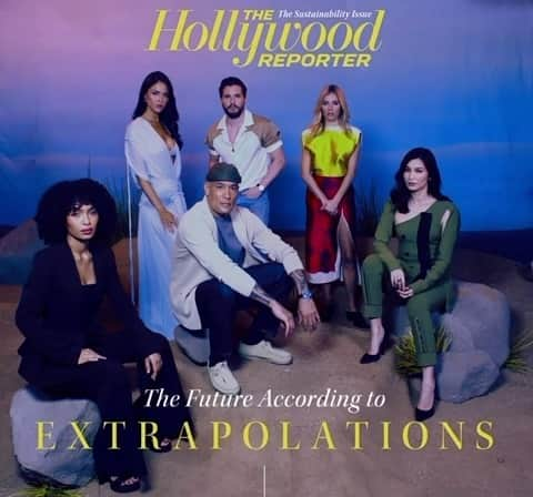 ジェンマ・チャンのインスタグラム：「Thank you for having us @hollywoodreporter 🌎 THR’s Sustainability Issue explores how Hollywood is addressing the climate crisis — and what more can be done. In the cover story, we talk to the team behind Apple TV+’s #Extrapolations, which sounds the alarm about a potentially dire future. Click the link in bio for the full, digital-only issue.   Photographer: Jai Lennard @jai.lennard Video Director: David Rowe @drowe_ Cinematographer: Ted Newsome @tednewsome Set Designer: Charlotte Malmlöf @charlotte_props Location: Pendry West Hollywood @pendrywesthollywood Styling: @rebeccacorbinmurray  Wearing archival @louisvuitton SS17 by @nicolasghesquiere  Hair: @jennychohair  Makeup: @babskymakeup  Nails: @michelleclassnails」