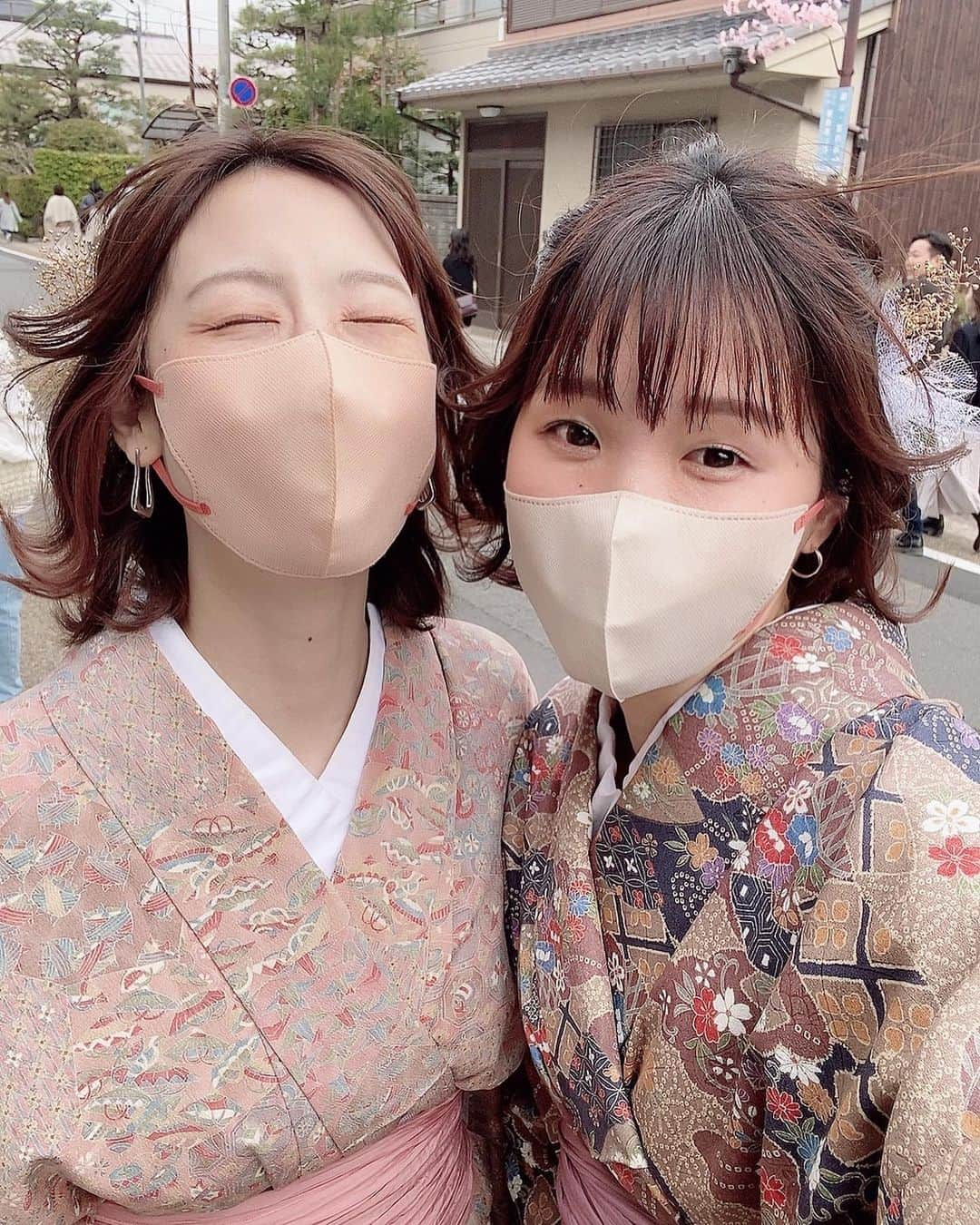 早坂梢依さんのインスタグラム写真 - (早坂梢依Instagram)「. 念願の 着物京都 ♡ 愛加さんありがとねぇ ◡̈⃝︎⋆︎* . #嵐山 #嵐山食べ歩き #着物レンタル  #梨花和服」3月24日 20時30分 - kozue_hayasaka