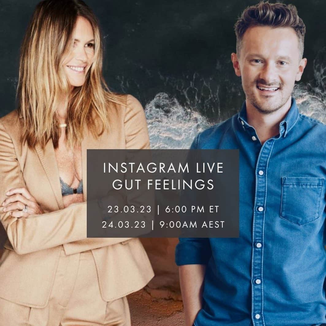 エル・マクファーソンさんのインスタグラム写真 - (エル・マクファーソンInstagram)「Please join me and my good friend, @drwillcole as we gather together via Instagram Live to discuss his new book, Gut Feelings. Dr Cole has been practicing functional medicine for over 13 years and writes beautifully about the importance of calming stress hormones and nervous system regulation in matters of the gut. I’m sure you’ll see why I personally trust him with my own gut and so much more! Join us.」3月23日 9時50分 - ellemacpherson