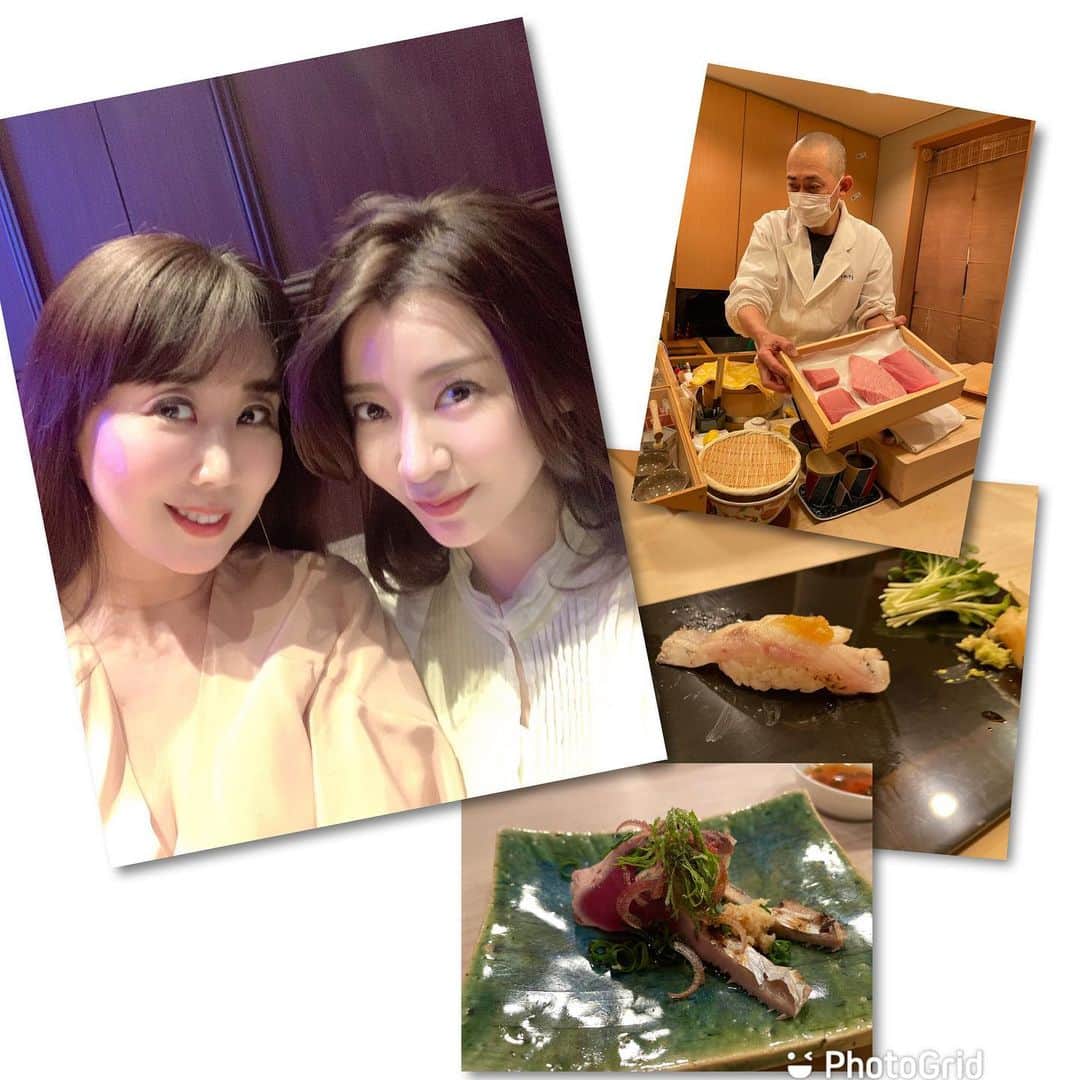 川村ひかるのインスタグラム：「❤︎  Birthday Girlな光恵ちゃんと👑 銀座のくわ野さんへ🍣  久しぶりにのみっちゃんと久しぶりなくわ野さん😍  とっーても美味しくて楽しい銀座の夜でした✨✨  #銀座お鮨  #くわ野」