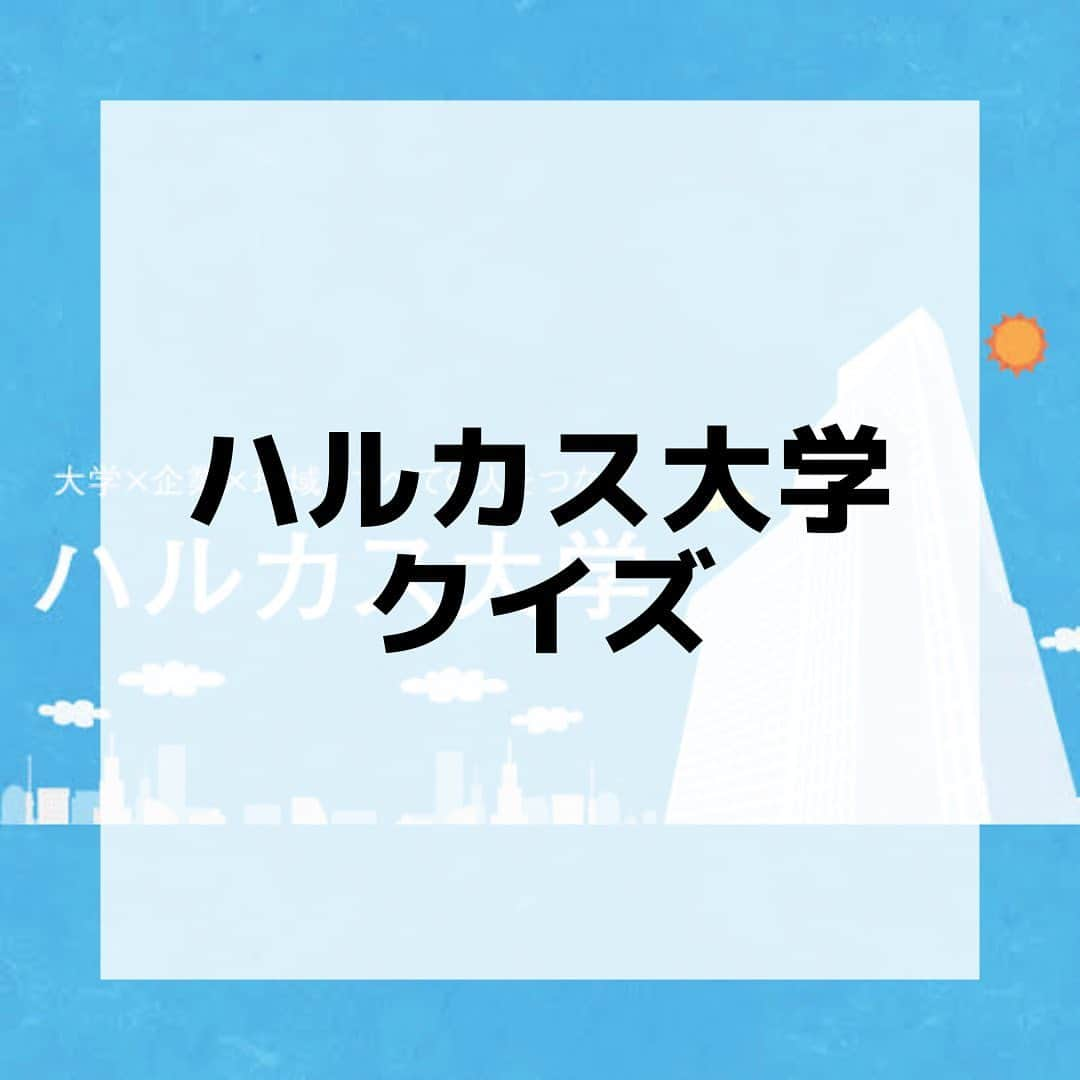 ハルカス大学のインスタグラム：「ハルカス大学クイズ！！ 目指せ！ハルカス大学マスター✨  ※下に答えを記載しています  第1問 A.  ②  近鉄大阪阿部野橋駅からすぐ！ あべのハルカス内にあります  第2問 A.  ④  あべのハルカス23階にハルカス大学はあります！ 行き方はリールからご覧ください👍🏻  第3問 A.  NO！  ハルカス大学は学校教育法上で定められた正規の大学ではありません✋🏻  第4問 A.  答えは全て！  中学生から社会人、主婦の方、シニアの方、誰でも通えます！ 詳しくはホームページから🏠  何問正解できましたか？ ぜひ、いいねとコメントよろしくお願いします🥺✨  #ハルカス大学#あべのハルカス#学生#中学生#高校生#大学生#社会人#Z世代#大阪#大阪市#天王寺区#osaka#天王寺#阿倍野#阿部野#あべの#新世界#近鉄#近鉄本店#講座#学び#勉強#学習#世代間交流#企業#まるごとキャンパス#武庫川女子大学#経営学部#実践学習#インターン」