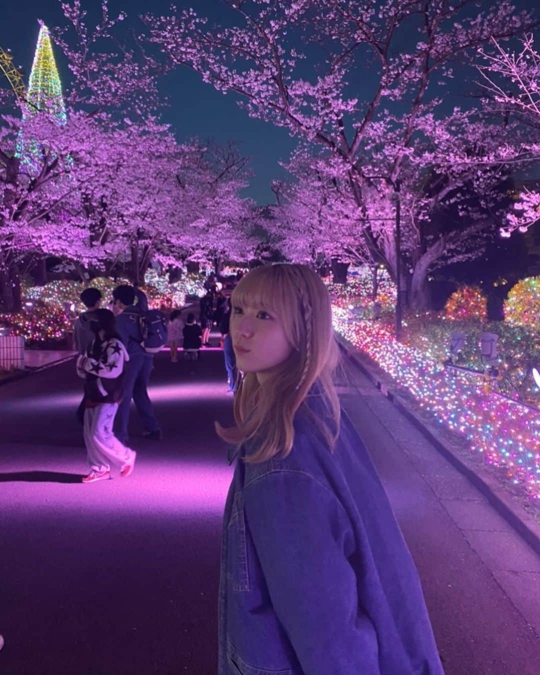 夏目璃乃のインスタグラム：「🌸  初夜桜☺︎‬」