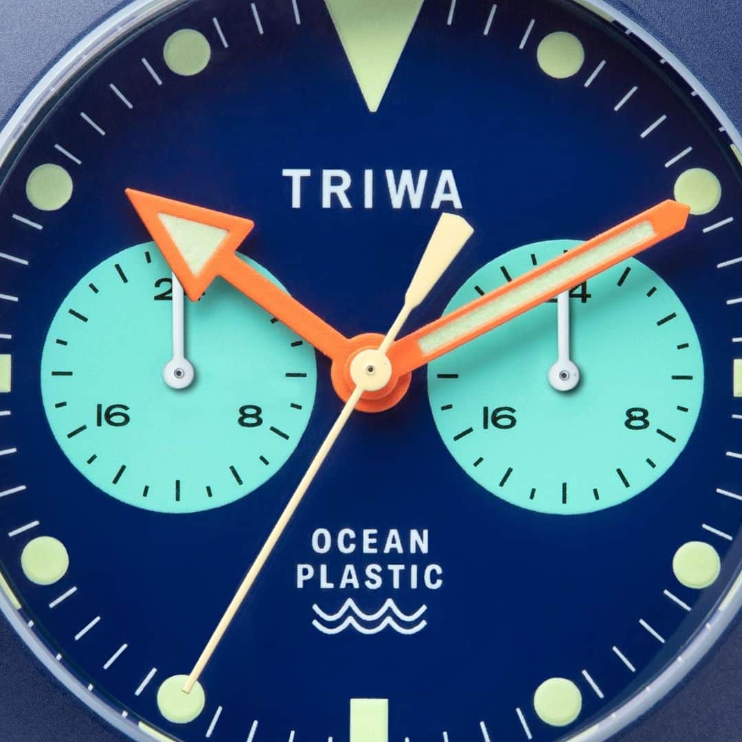 TRIWAさんのインスタグラム写真 - (TRIWAInstagram)「NEW DROP: OCEAN TIMER 🏄🏽  Introducing the latest addition to the Triwa family! This eco-friendly watch is crafted from recycled ocean plastic, with a 70s inspired design.  Ocean Timer also features the ability to display multiple time zones, making it the perfect accessory for travelers and globetrotters.   · 10 ATM water resistant  · Multiple time zones  · 40mm Case  · 20mm Strap  Keep track of time & save the ocean. This is Ocean Timer 🌏」3月23日 19時30分 - triwa