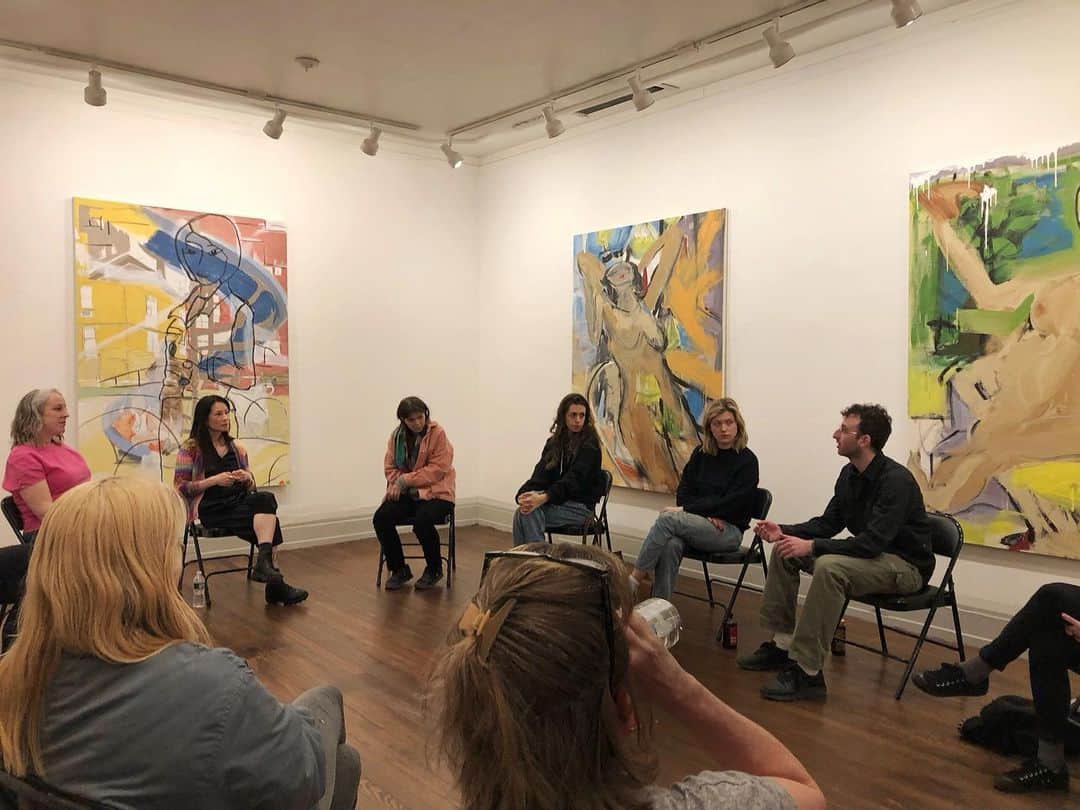 ルーシー・リューのインスタグラム：「Thanks @ny_studioschool for a thought provoking Q&A with students and faculty about art and my process with these new works. Sharing our strengths and struggles together was inspiring!」