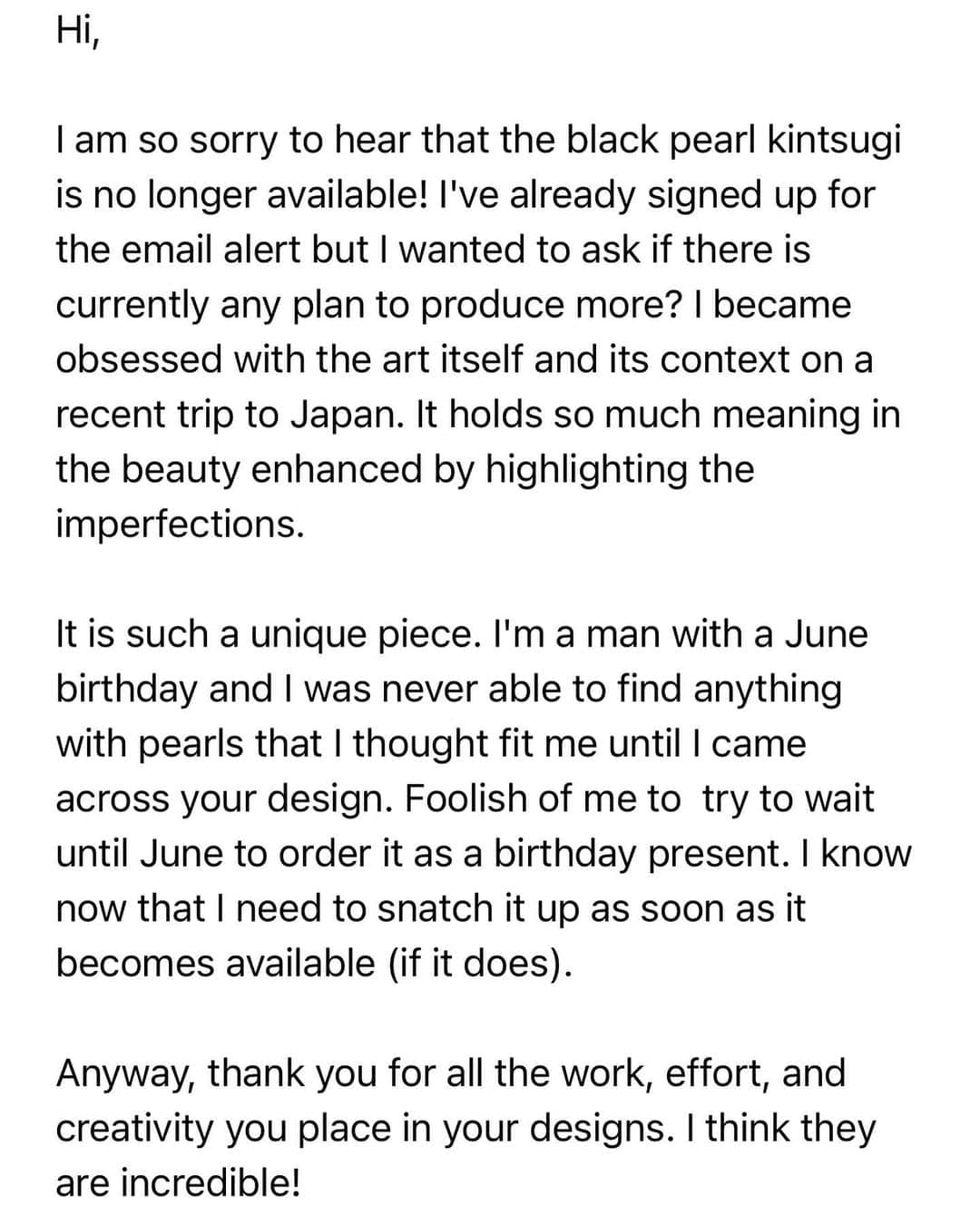 稲木ジョージのインスタグラム：「Thank you for keeping me humble ☺️🫶 ミラモアももうすぐ5年目になります。ブランドを育てるのは簡単なことではなく、何度悩んだかわからないくらい悩みましたがお客様からのメッセージが一番の糧になります☺️」