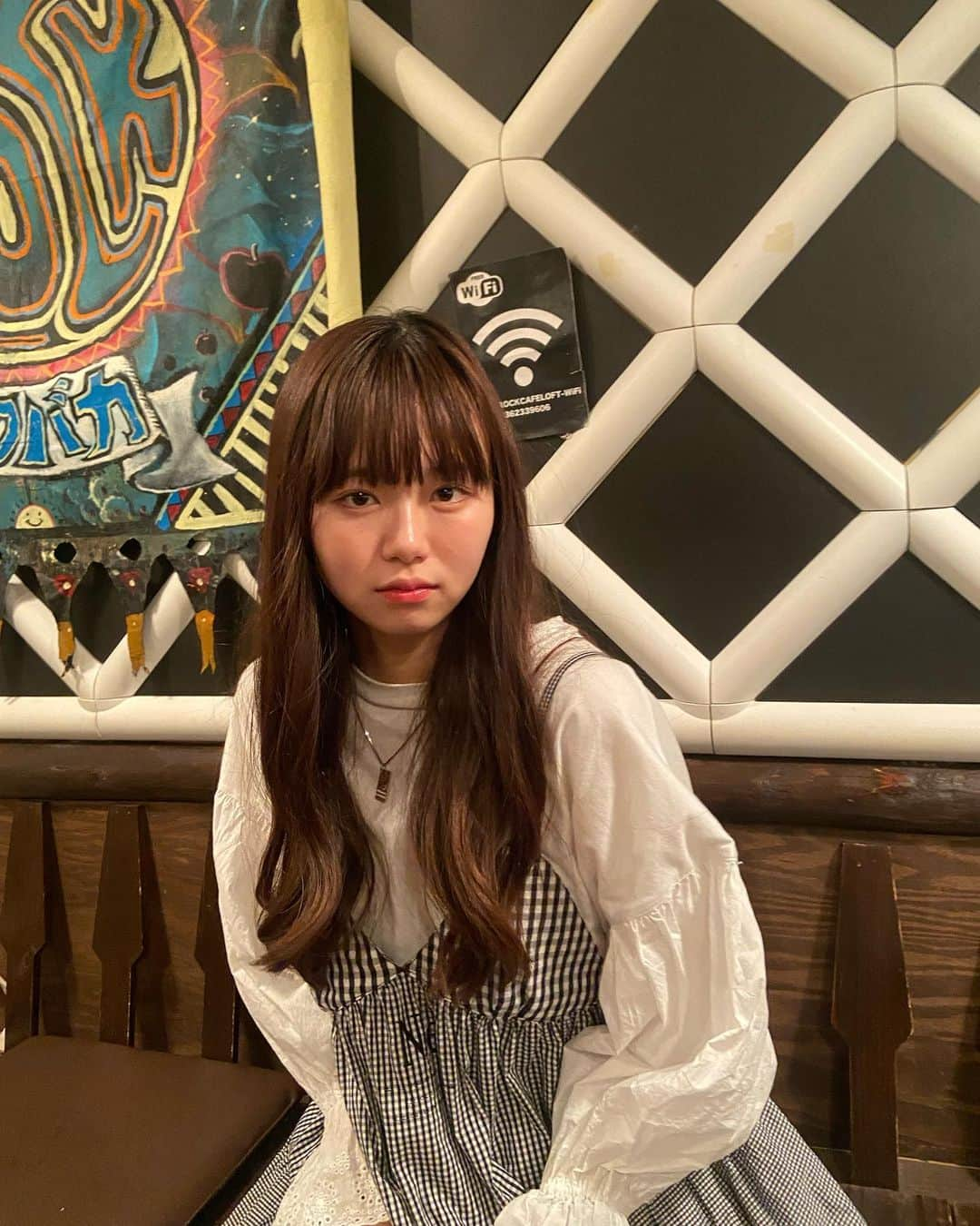 前田鮎花さんのインスタグラム写真 - (前田鮎花Instagram)「ROCK CAFE LOFT🤘 . . . . . . . . . . . . . . . . . . . . . . . . . . #rockcafeloft #cafe #neith #neithtokyo #onespo #ギンガムチェック #spring #春コーデ #student #ootd #y2k #90年代ファッション #대학생 #대학생코디 #봄코디 #ㅇㅇㅌㄷ　#gal #ギャル #갸루」3月23日 22時12分 - ayuka_maeda