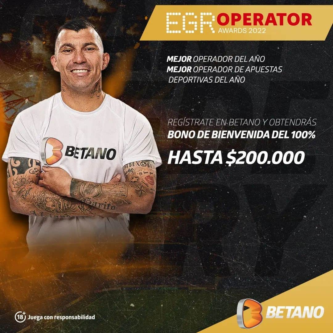 ガリー・メデルのインスタグラム：「¡Regístrate en el mejor operador deportivo del mundo🌎!  Ingresa a Betano.com, inscríbete como nuevo usuario de la plataforma y recibe un bono de bienvenida del 100% 😱  ¡El juego comienza ahora! @betano_chile」