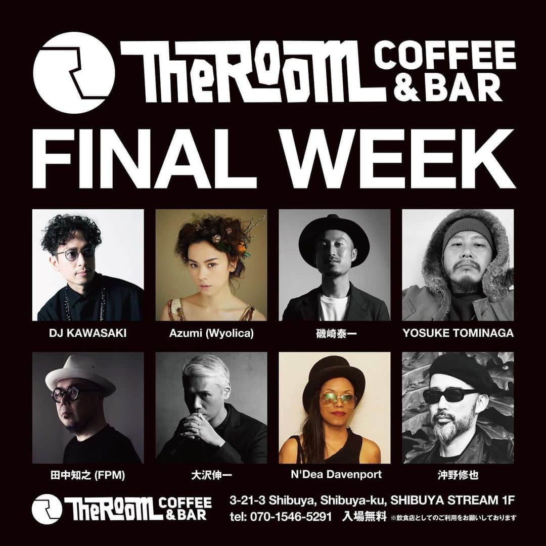 azumiのインスタグラム：「3月26日はThe Room Coffee & BarのラストウィークにDJを務めさせていただきます。 コロナ禍、仲間と会えない日々が続き、そんな中一筋の光ように渋谷にオープンしたこのカフェは、深夜に会っていたみんなと昼下がりに会うという新鮮な空間でした。ゆったりまったりした時間が流れる我々の溜まり場。寂しいけど、ラスト楽しみにしています。  @theroomcoffeeandbar  @theroom_shibuya  #theroomcoffeeandbar #theroom #wyolica #azumi #azumidj」