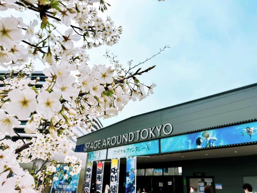 TOPCOAT【公式】のインスタグラム：「✨#ffx歌舞伎 情報✨  東京の桜があちこちで満開になってますね！  もちろん#ihiステージアラウンド東京 でも桜が咲いてます！  公演の途中にある、休憩時間を #ファイナルファンタジー の世界に浸りながら劇場内で過ごすのも素敵ですが、今の時期しかみれない#桜 の下で満喫するのもいいですよね！  みなさんのオススメの休憩時間の過ごし方も教えてください！  #ffxkabuki  #尾上菊之助」