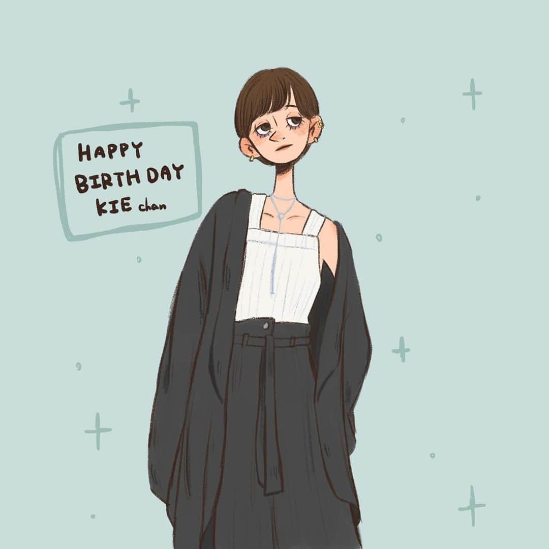 北乃きいのインスタグラム：「先日、32回目の誕生日を迎えました。 自由に楽しく毎日幸せで、充実した年を過ごしたいと思います。 メッセージたくさんうれしいですっ ありがとうございます!! イラストは私が大好きな @aki_honda さんが描いてくださったものです🫶🏻🤍🤍🤍」