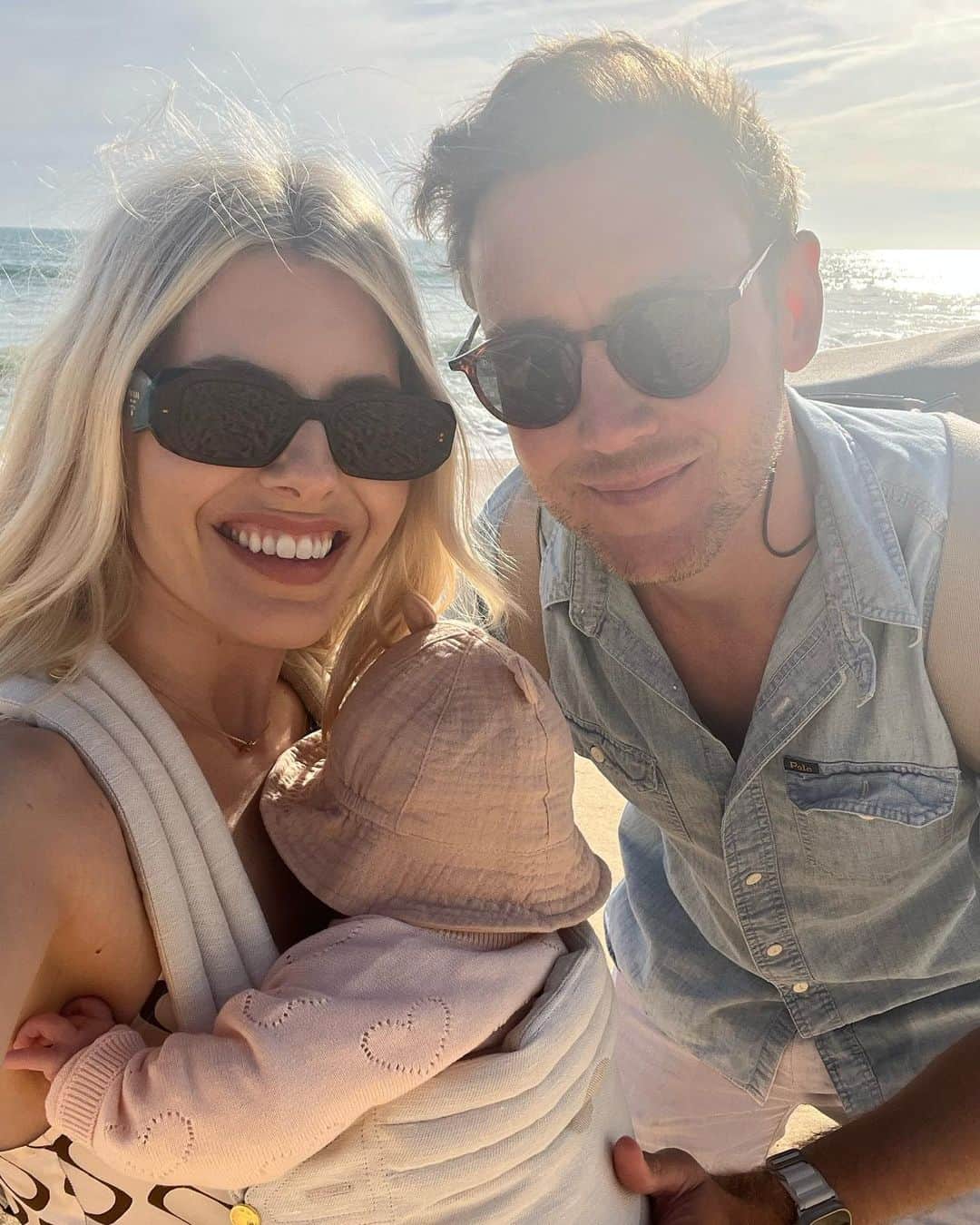 Mollie Kingのインスタグラム：「I absolutely loved rounding off my maternity leave with our first family holiday with Annabella ❤️ Just looking back on these pics makes me so happy! Taking her for her first swim and down to the beach for the first time were moments I’ll never forget! It’s been great being back at @bbcradio1 this past week and I’m on Future Pop tonight so if you’re around come and join me!」
