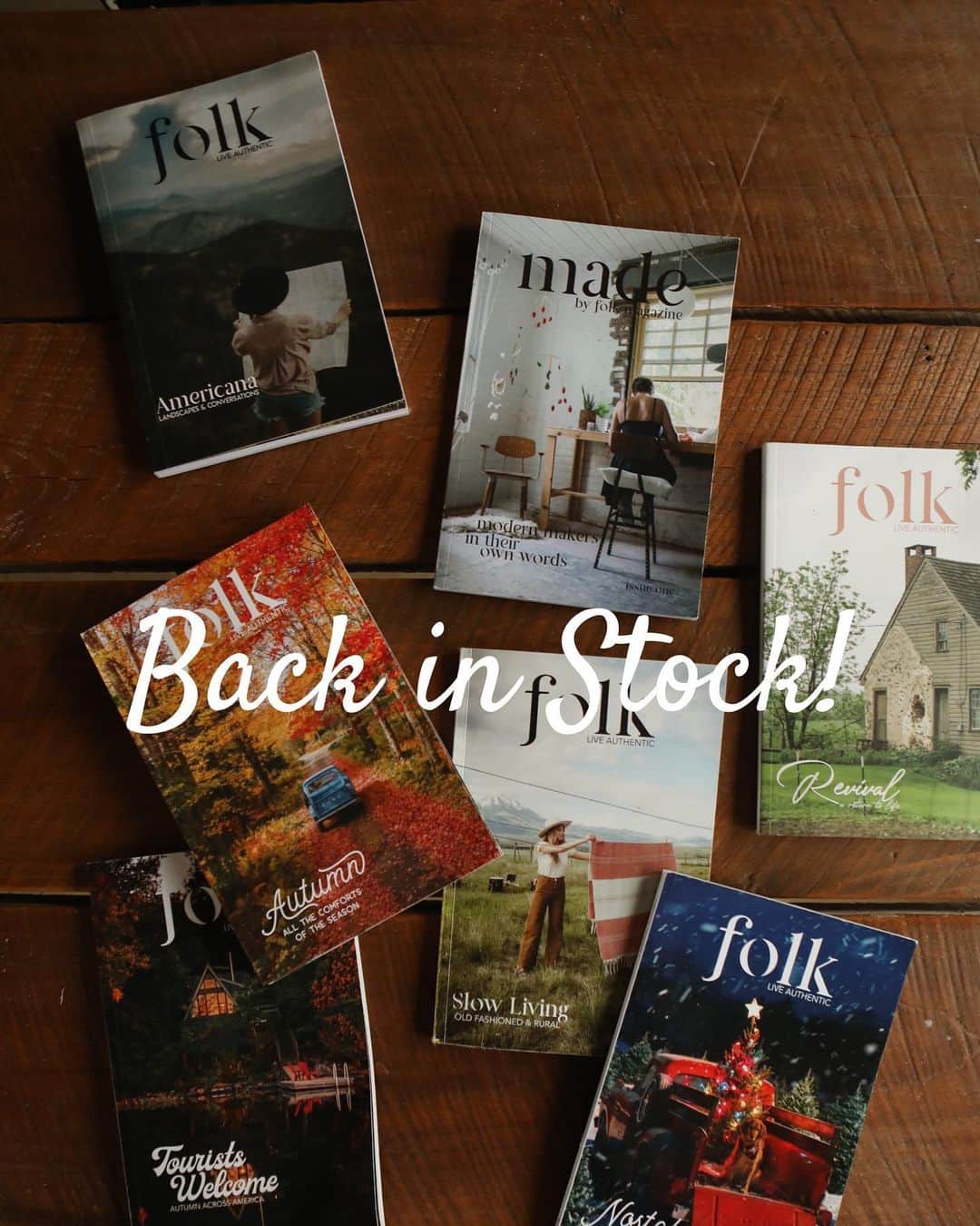 FOLKのインスタグラム：「Our favorite, and most popular issues are finally back in stock!」