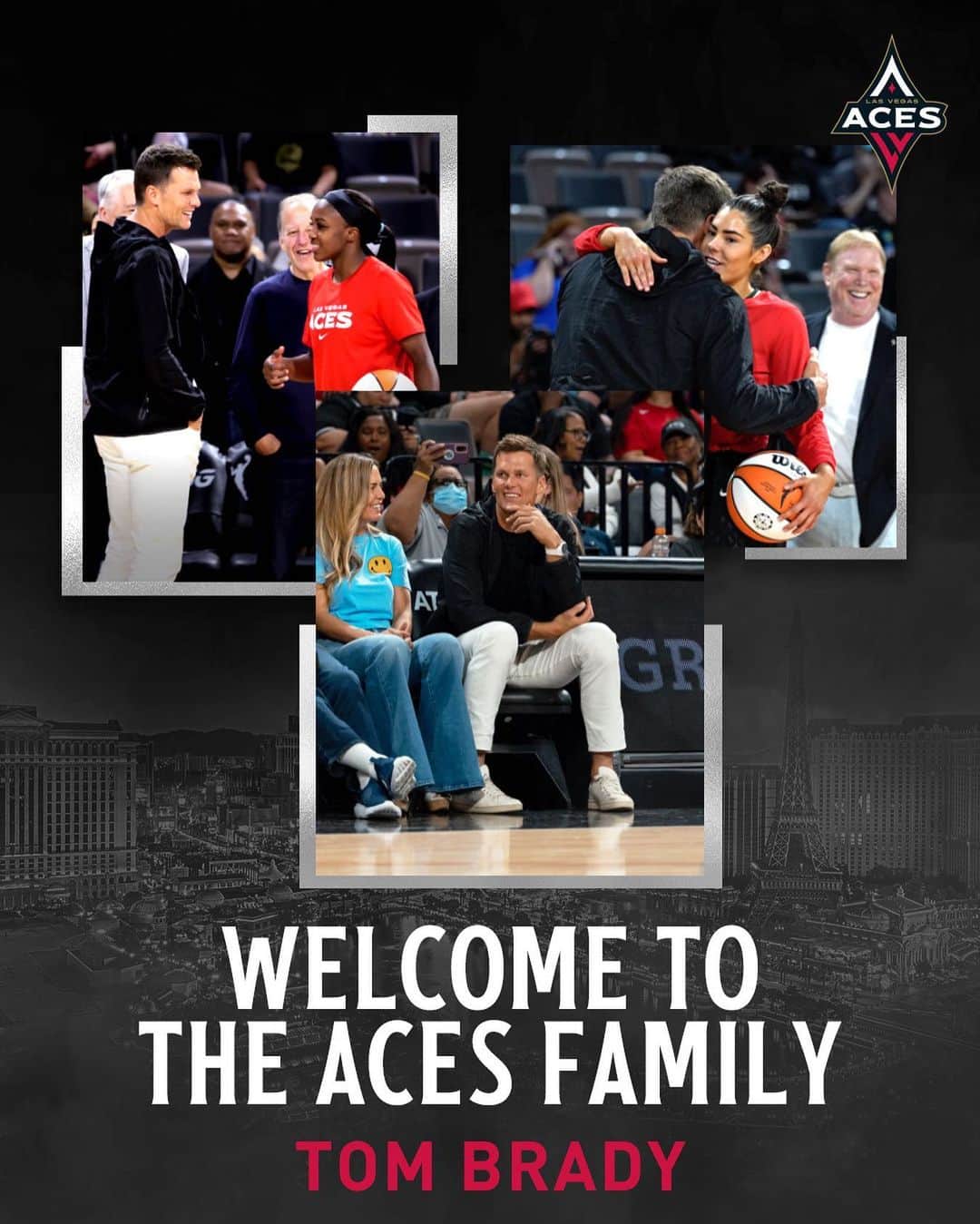 トム・ブレイディのインスタグラム：「Welcome to the Aces Family, @tombrady! 🏆」