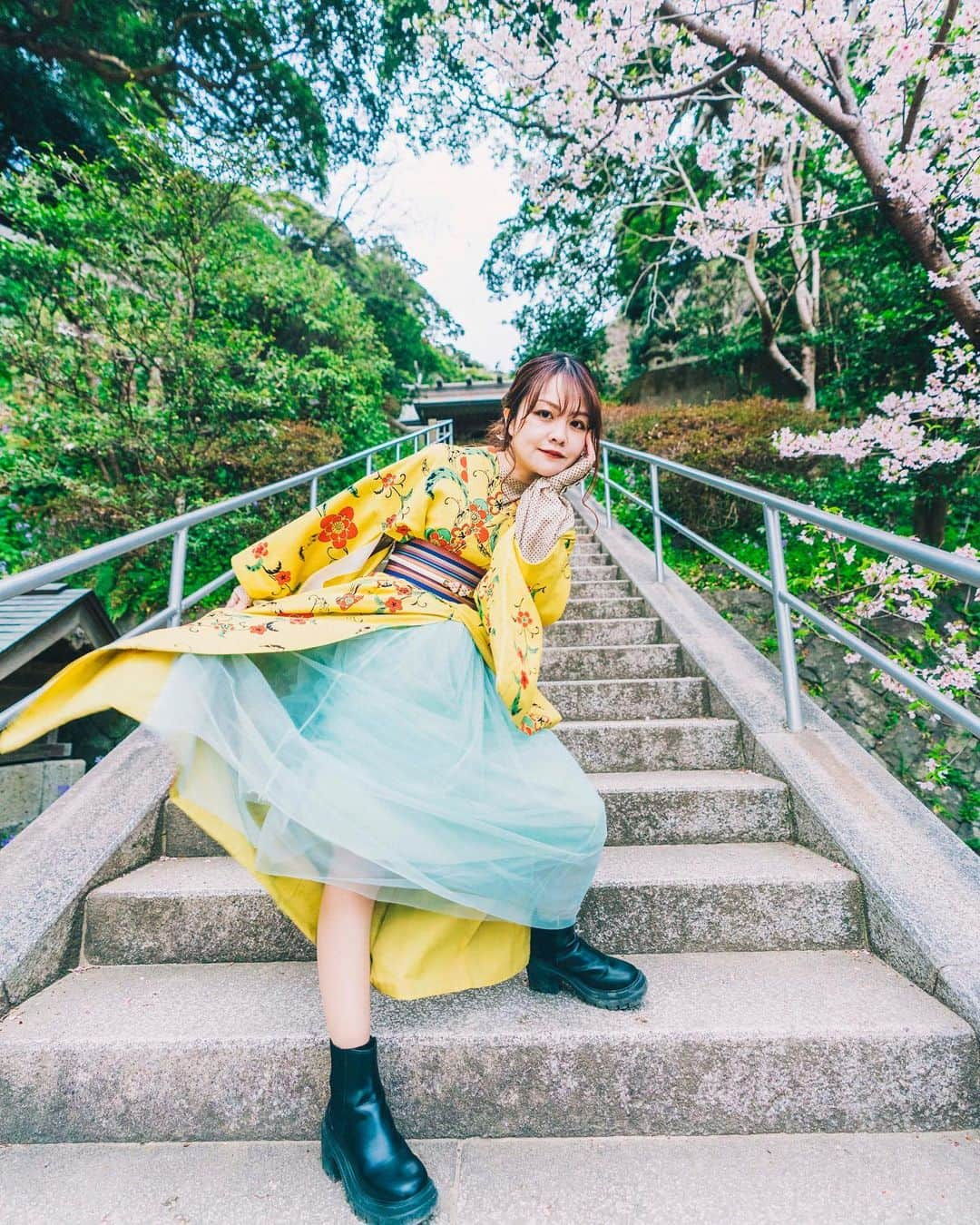 kenta_soyoungさんのインスタグラム写真 - (kenta_soyoungInstagram)「perspective cherry blossoms. . . . やっぱ広角が好き☻ @kamakura.kimono.kanon  @konami_new  @ayaketty1685」3月24日 19時51分 - kenta_soyoung