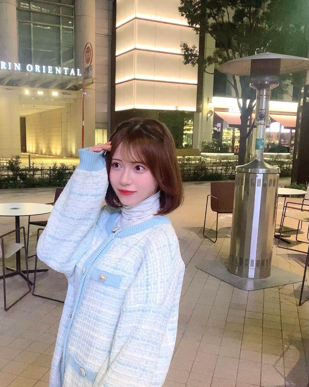 のインスタグラム：「☻☺︎☻☺︎💎🤍 ・ 可愛い服着てるとテンション上がるよね💌 ・ ・ ・ ・ ・ #フレンチガーリー #私服 #ワンピース #153cm #ニットワンピース #ボブ #フォローミー #fashion #daily #cute #hair #girl #instafollow #ootd #followme #qhoto #japanese #instagood #좋아요그램 #셀카그램 #좋아요반사  #팔로우 #맞팔 #소통 #좋아요 #셀카  #팔로우미#전신 #귀여워」