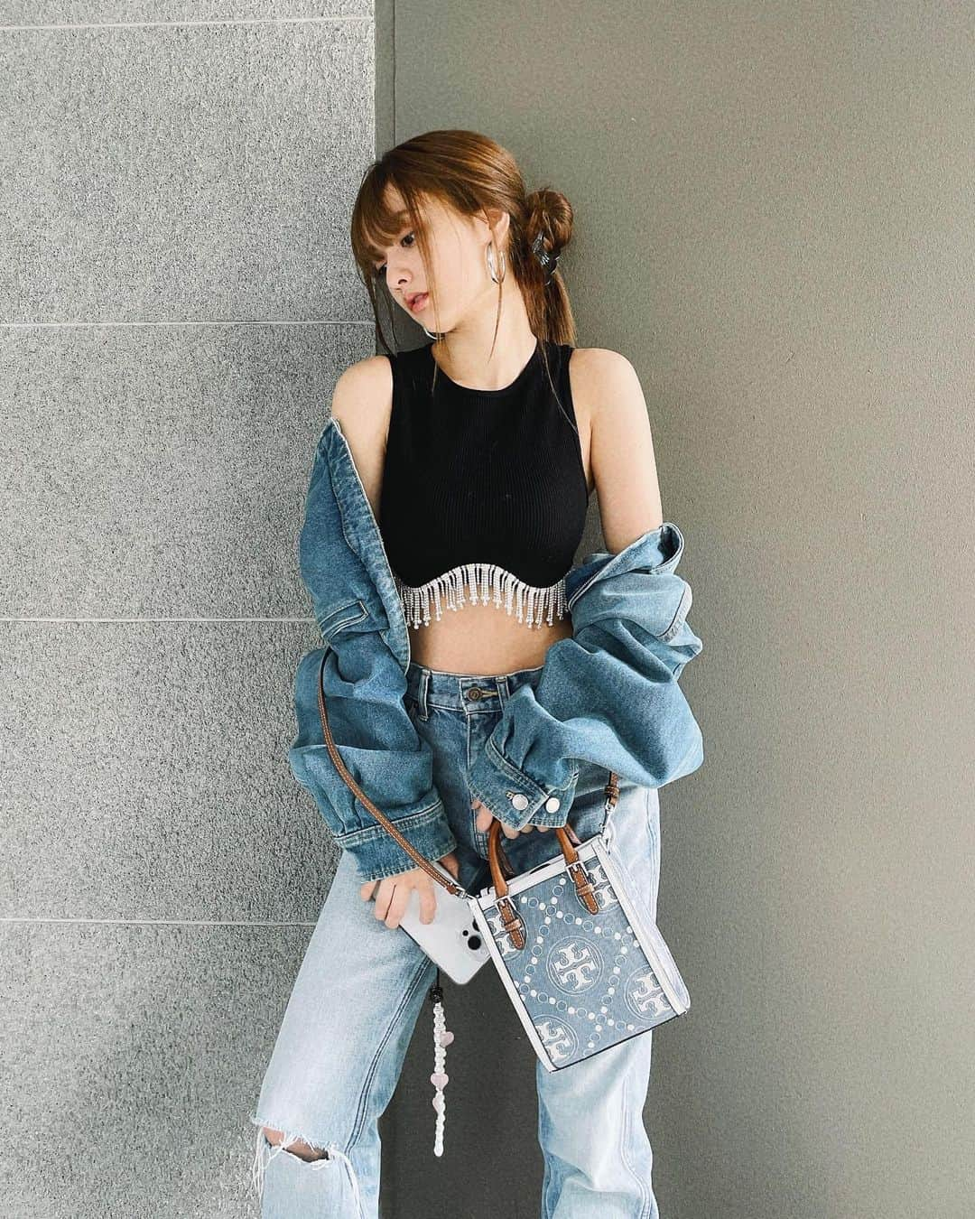 谷まりあさんのインスタグラム写真 - (谷まりあInstagram)「MARIA × #toryburch × Denim 🖤」3月24日 20時34分 - mariaaaa728