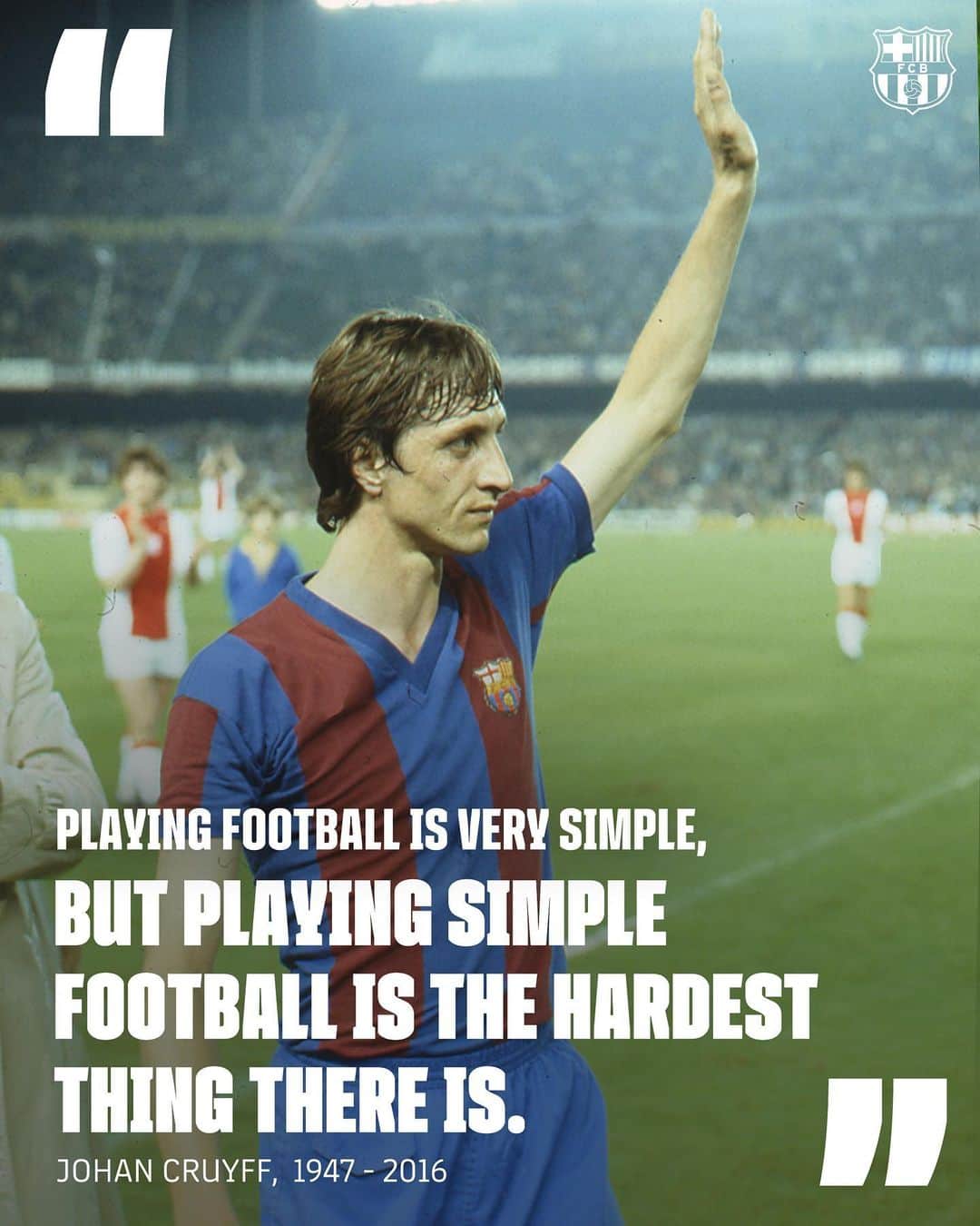 ヨハン・クライフのインスタグラム：「The Wit and Wisdom of Johan Cruyff  Paraula d’en Johan  Palabra de Cruyff」