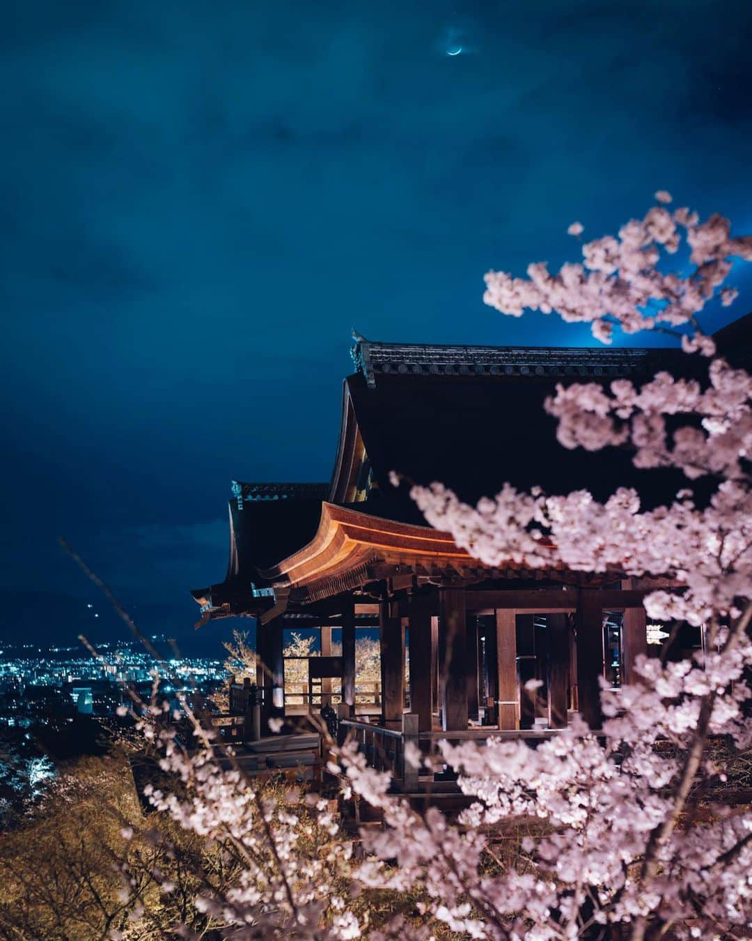 のインスタグラム：「2023.3.24  Special night viewing | 清水寺 春の夜間特別拝観  夜桜と光に彩られた清水寺。美しい景色が皆様のお心の癒しとなれば幸いです。  Spring: Open until 9:30 p.m. (9:00 p.m. last entry), March.25 – April.2  実施期間：3月25日（土）～4月2日（日） 拝観時間：午後6時～午後9時 受付終了＊予約の必要はございません。 拝観料：大人400円／小・中学生200円  協力：清水寺門前会　茶わん坂繁栄会　清水寺御用達会」