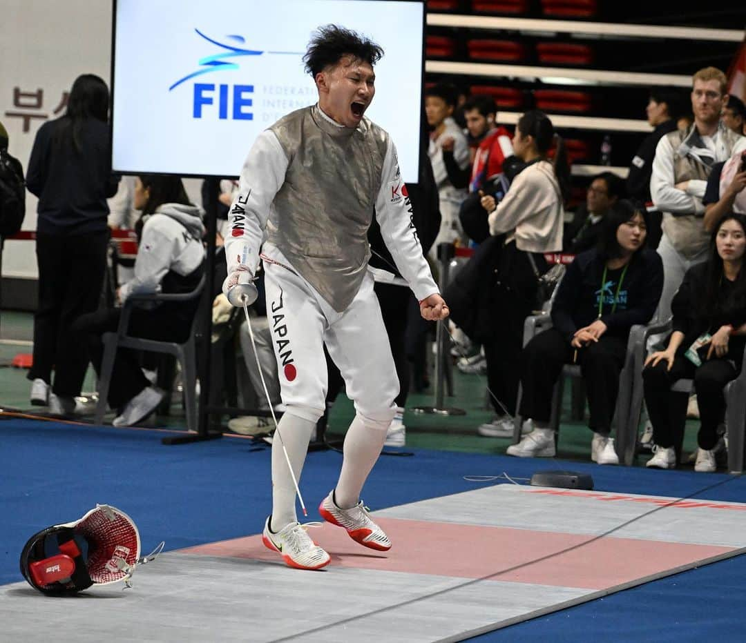 西藤俊哉のインスタグラム：「Small step forward. But move forward.  小さな前進。でも、前進。  26位/153人  ©︎日本フェンシング協会/ @fencing_fie / @augusto280766  所属先 #株式会社セプテーニホールディングス   個人スポンサー @morinagatraininglab  @norqain_japan  @japanairlines_jal  #MARUDA #ミカドテクノス #KOA  @gen_san.sw  #アグリーナ　 #那須屋興産  協会スポンサー #突け心を #fencing #フェンシング #JAL #NISSAN #SLcreations #キンライサー #KOWA #やまや #長谷工グループ #トレンドマイクロ #三洋紙業  #デサント #GTEC #協和発酵バイオ  #プロパティーエージェント #共同カイテック #うなぎ四代目菊川」