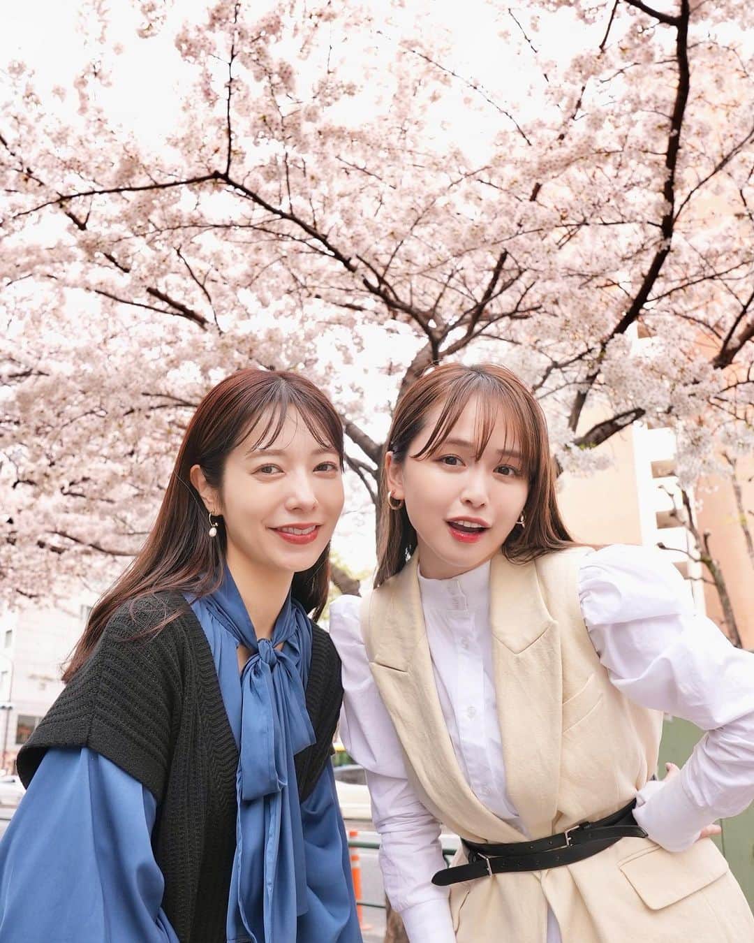 のインスタグラム：「今日は、ゆったん（本乃木坂46/現321トップライバー）と恵比寿・広尾でグルメ旅してます😙❤︎ ⁡ 行った場所は全部 @tavision.tv  に載ってるのでぜひ！ ⁡ 明治通りは桜が満開で綺麗だったよ〜！ 桜はあっという間に散っちゃうから、みんな行くなら今週末とかだね！☺️ ⁡ あとあと、昨日久しぶりにモーニングルーティンをYouTubeにUPしたので、見てね〜！ ⁡ #ゆうこす #菅本裕子 #斉藤優里 #ゆったん #sakura」