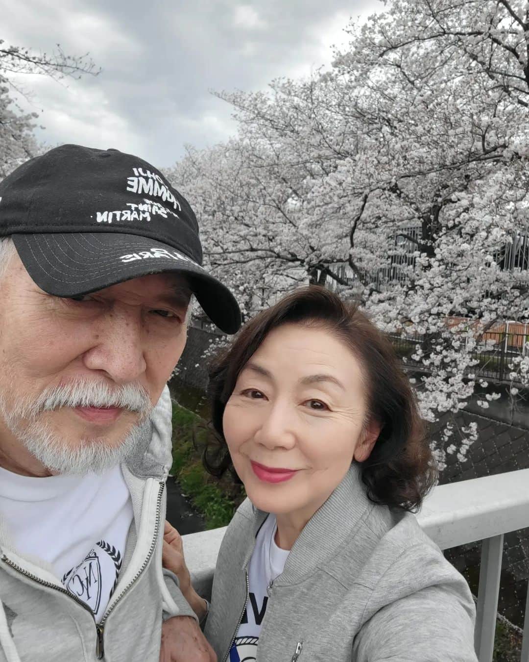 のインスタグラム：「今年の桜を見逃すまいと、我が町自慢の桜スポットを散歩。夕方から雨って、ああ間に合って良かった。 皆さん、WBC 侍JAPANロスになっていませんか？ インスタの侍たちの動画を観ては興奮が甦る😍😍😍 日本中を元気にしてくれた彼らよ、ありがとう😉👍️🎶 決して諦めない 信頼する、信頼に応える 、支え会う、喜びを分かち合う、 夫婦も同じね。 最高の場面で、最高の力を発揮する、そんな私でありたい。 #満開の桜 #お花見」