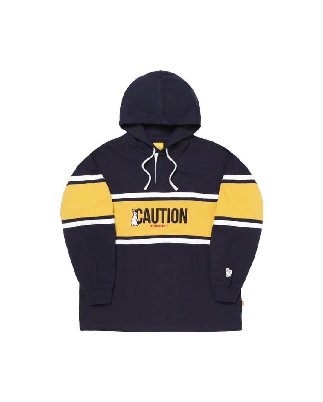 #FR2さんのインスタグラム写真 - (#FR2Instagram)「”CAUTION Rugby Hoodie”  Available Now.  We ship worldwide.  #FR2#fxxkingrabbits#頭狂色情兎#smokingkills」3月24日 19時12分 - fxxkingrabbits