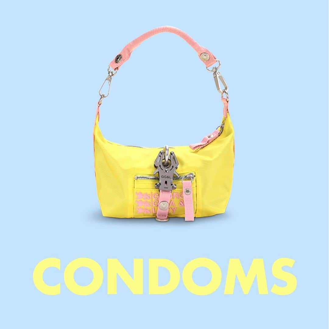 ジョージジーナ&ルーシーのインスタグラム：「NEW COLLECTION COMING SOON  LIPSTICK & CONDOMS in pinkachu  #georgeginalucy #ggl #colorisbag」