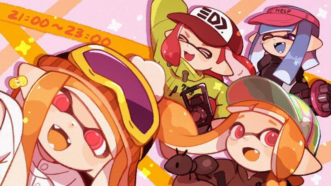 のインスタグラム：「my friends #drawing#illustration#fanart#friends#splatoon#splatoonfanart#splatoon3#inkling#nintendo#nintendoswitch#nintendofanart」