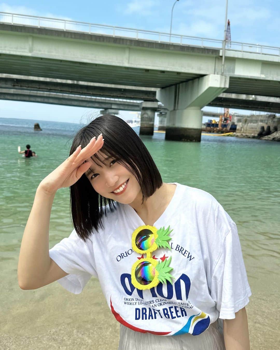橋本せいなのインスタグラム：「沖縄満喫中🌺  #沖縄 #夏コーデ #アイドル」